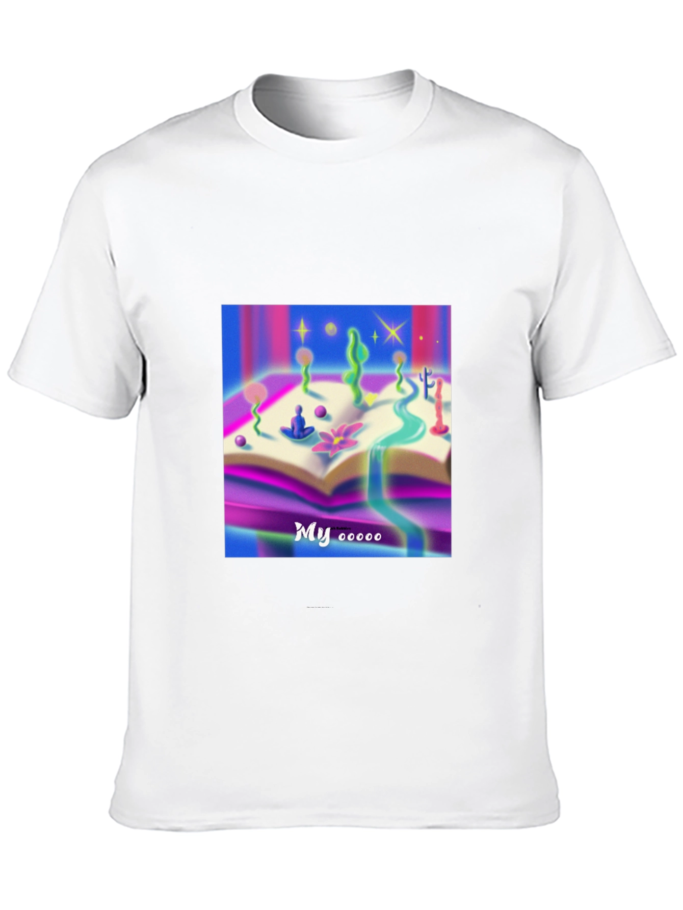 Mystical Bookscape Graphic Tee - Black