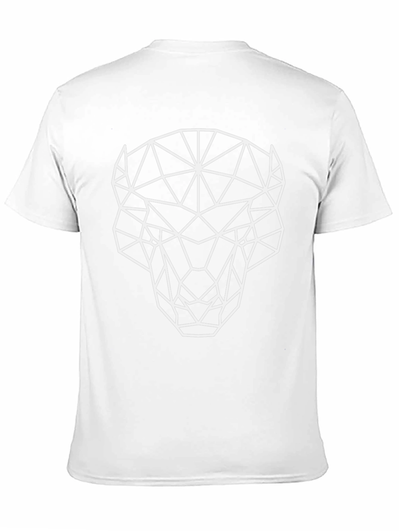 Geometric Bull Graphic Tee - Black