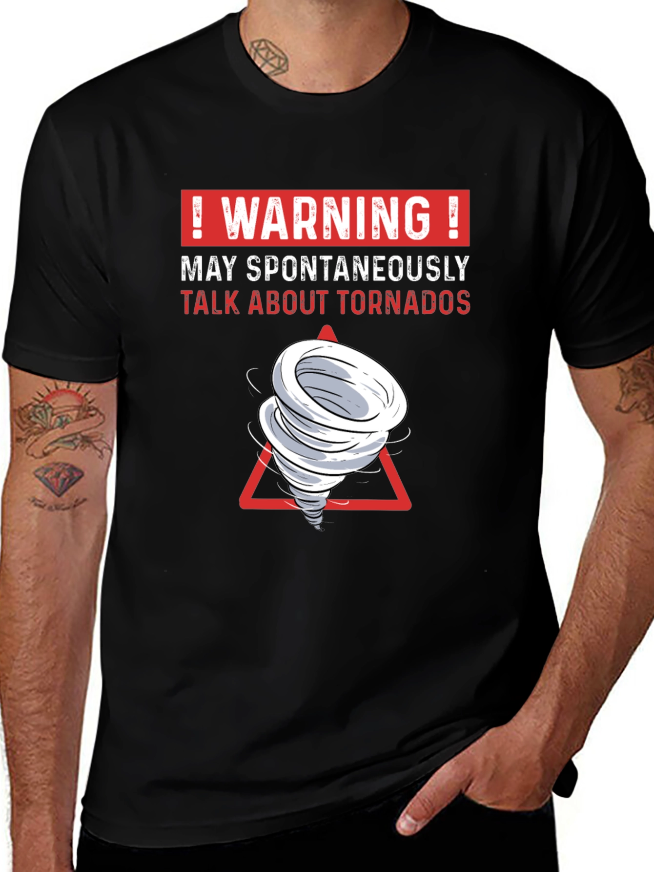 Warning Spontaneous Tornado Talk Funny T-Shirt