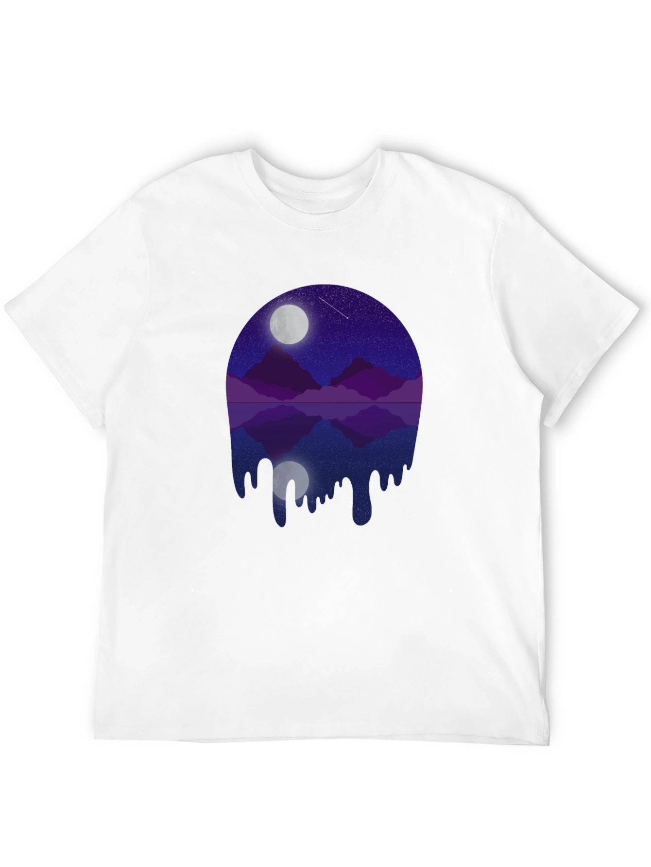 Night Mountain Dripping Graphic Tee