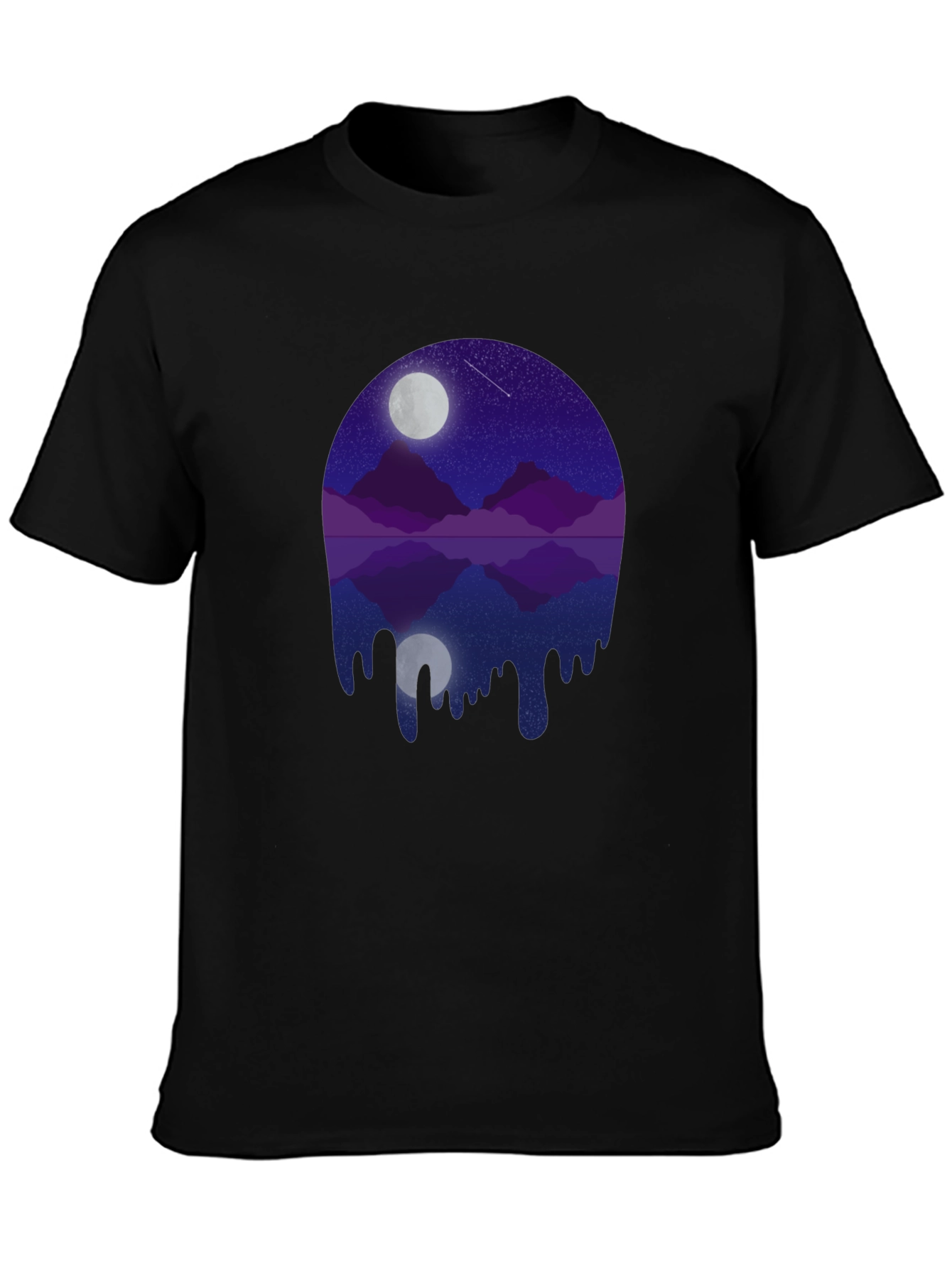 Night Mountain Dripping Graphic Tee