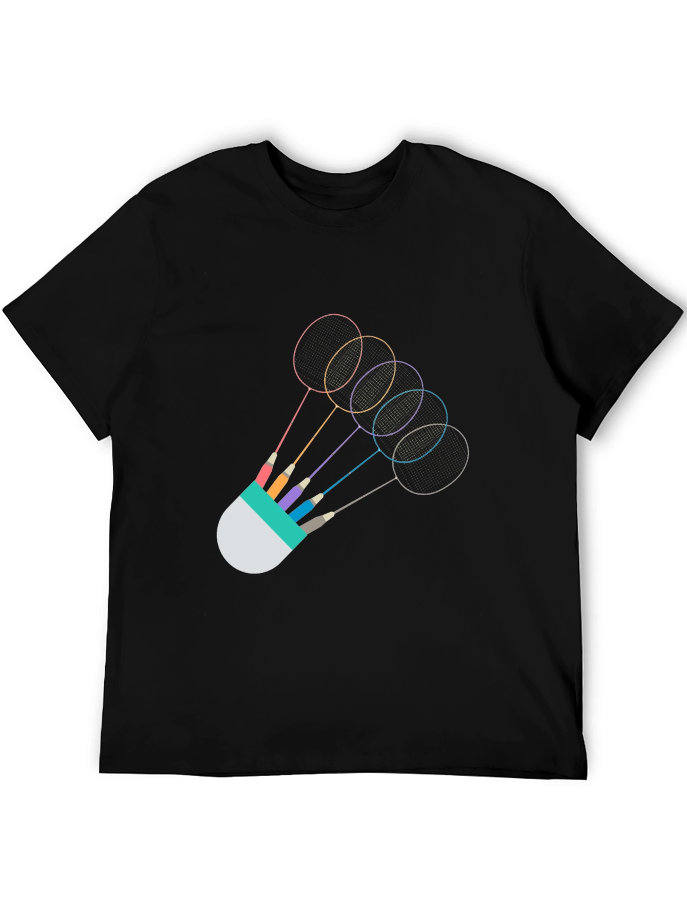 Badminton Rackets Graphic Tee - Unique Sportswear