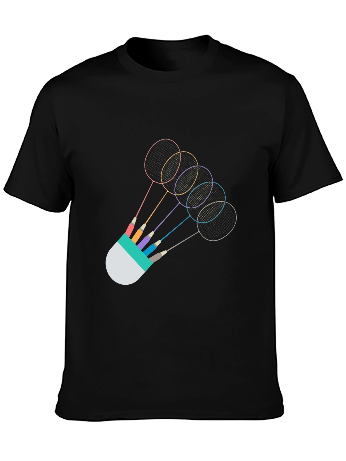 Badminton Rackets Graphic Tee - Unique Sportswear