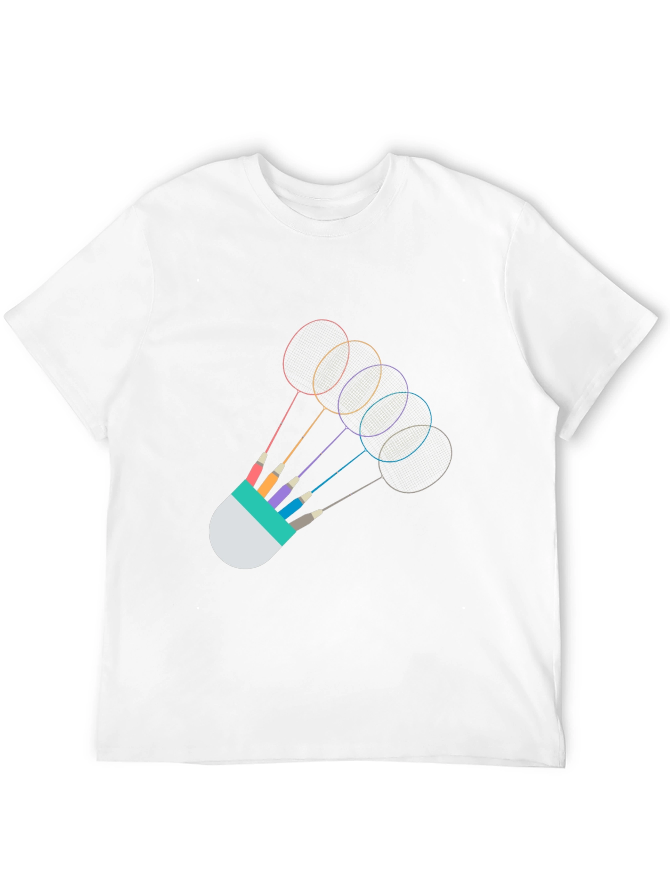 Badminton Rackets Graphic Tee - Unique Sportswear