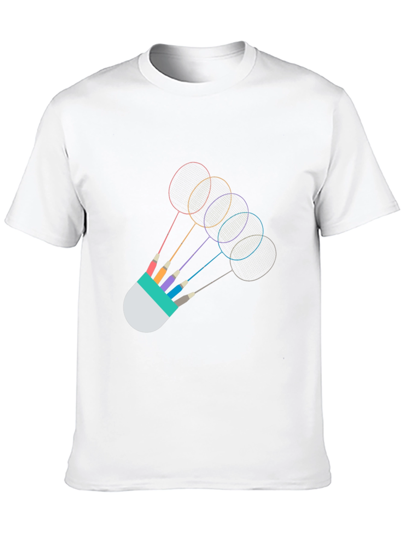 Badminton Rackets Graphic Tee - Unique Sportswear