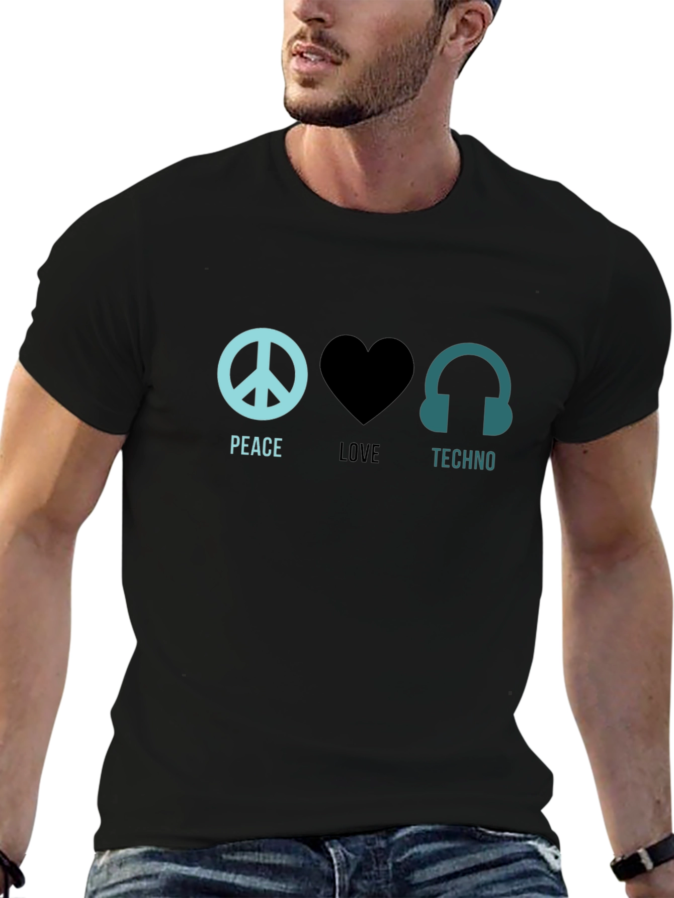 Peace Love Techno T-Shirt - Music Festival Rave Apparel