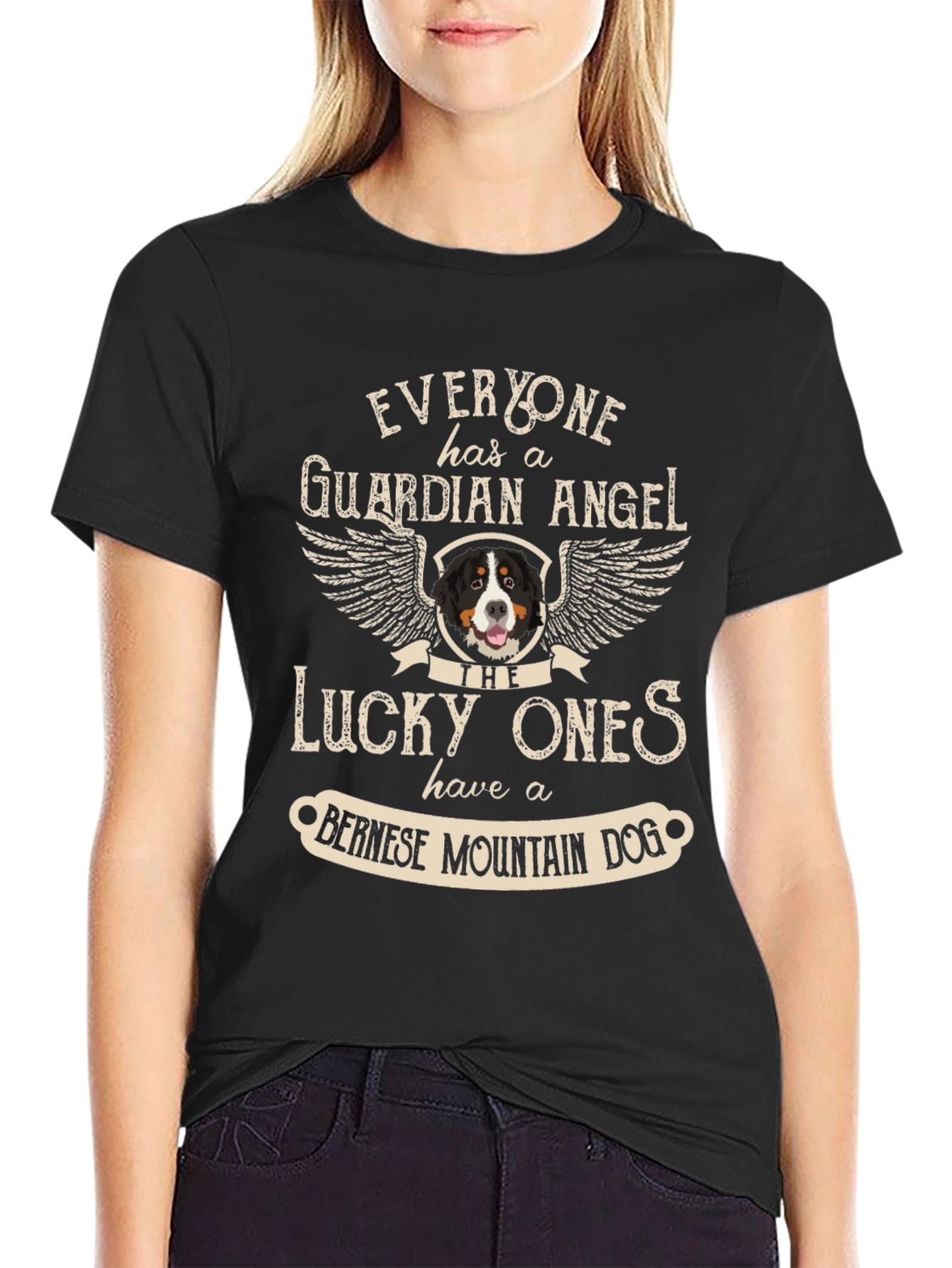 Bernese Mountain Dog Guardian Angel T-Shirt
