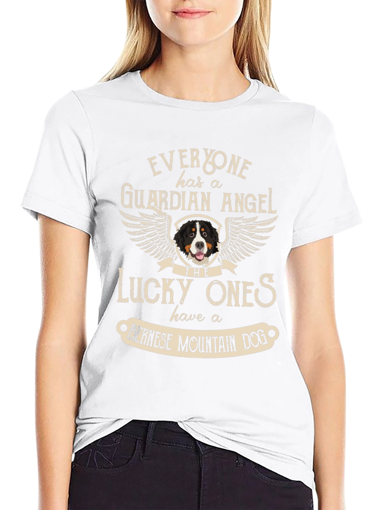 Bernese Mountain Dog Guardian Angel T-Shirt