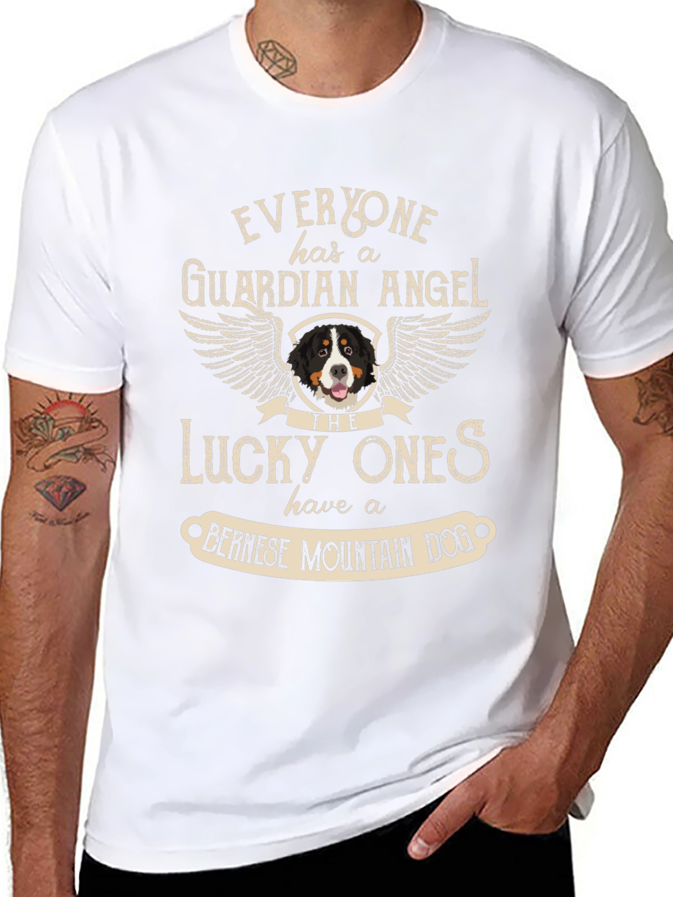 Bernese Mountain Dog Guardian Angel T-Shirt