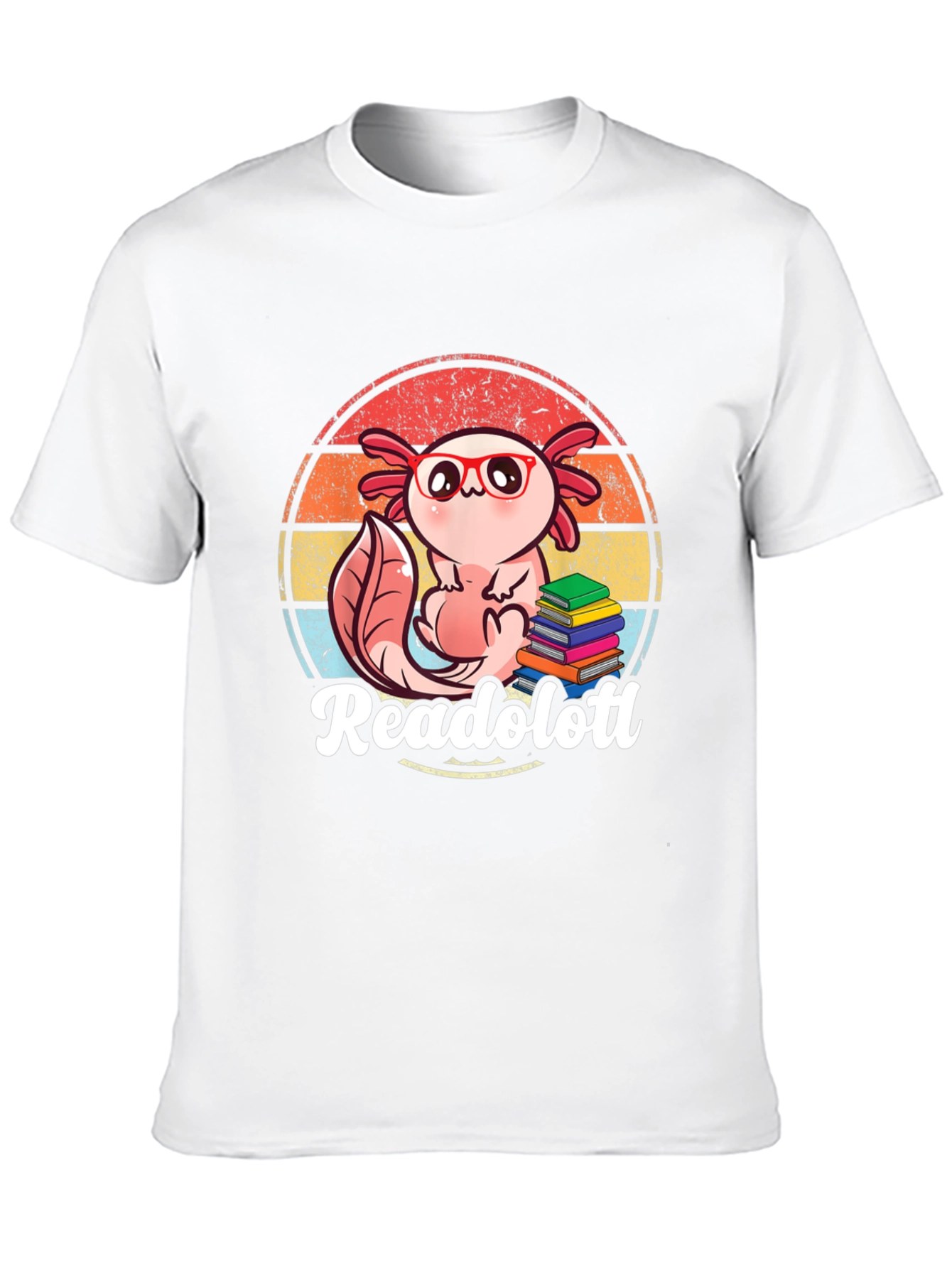 Readolotl Axolotl Reading Book T-Shirt