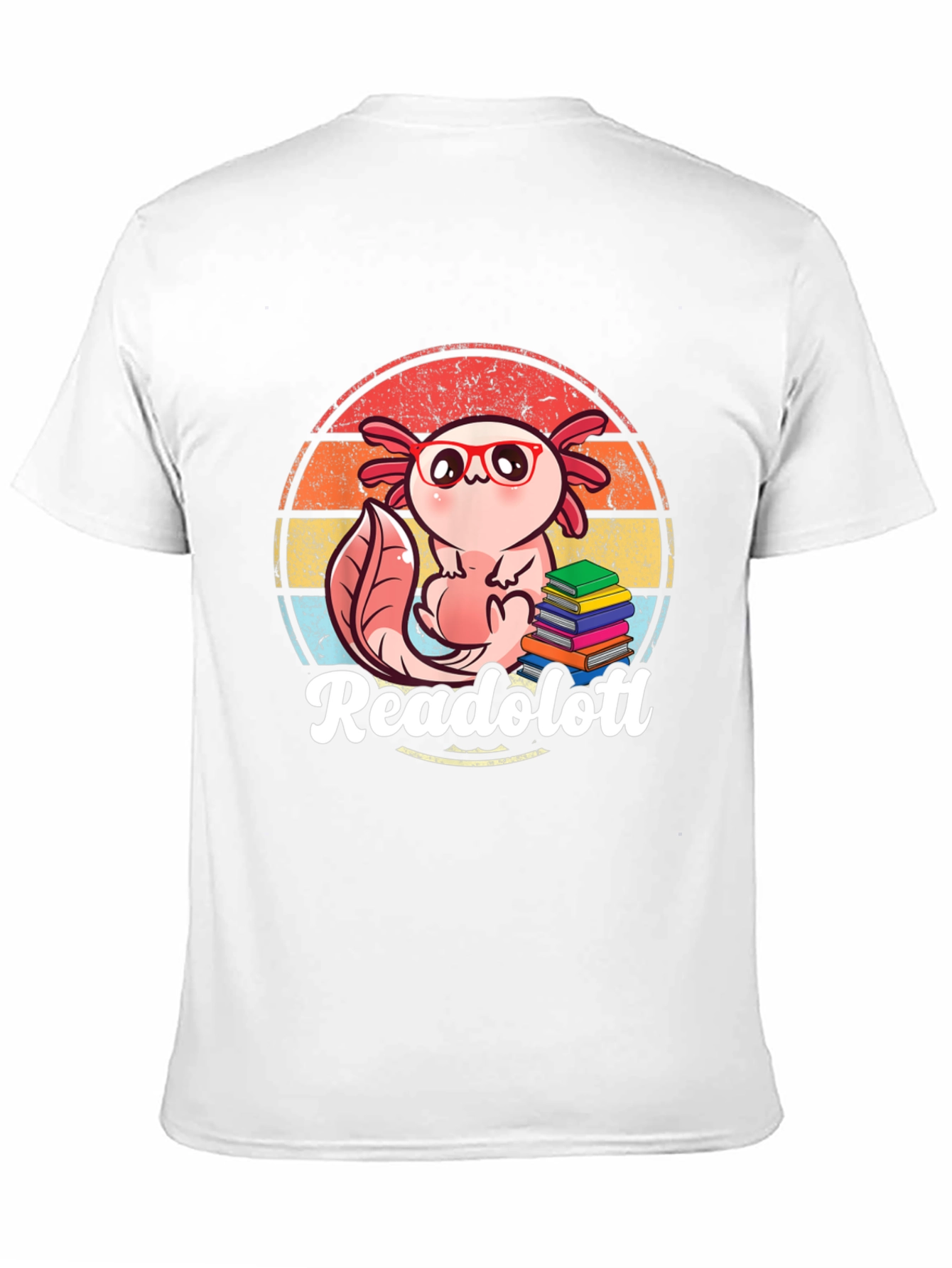 Readolotl Axolotl Reading Book T-Shirt