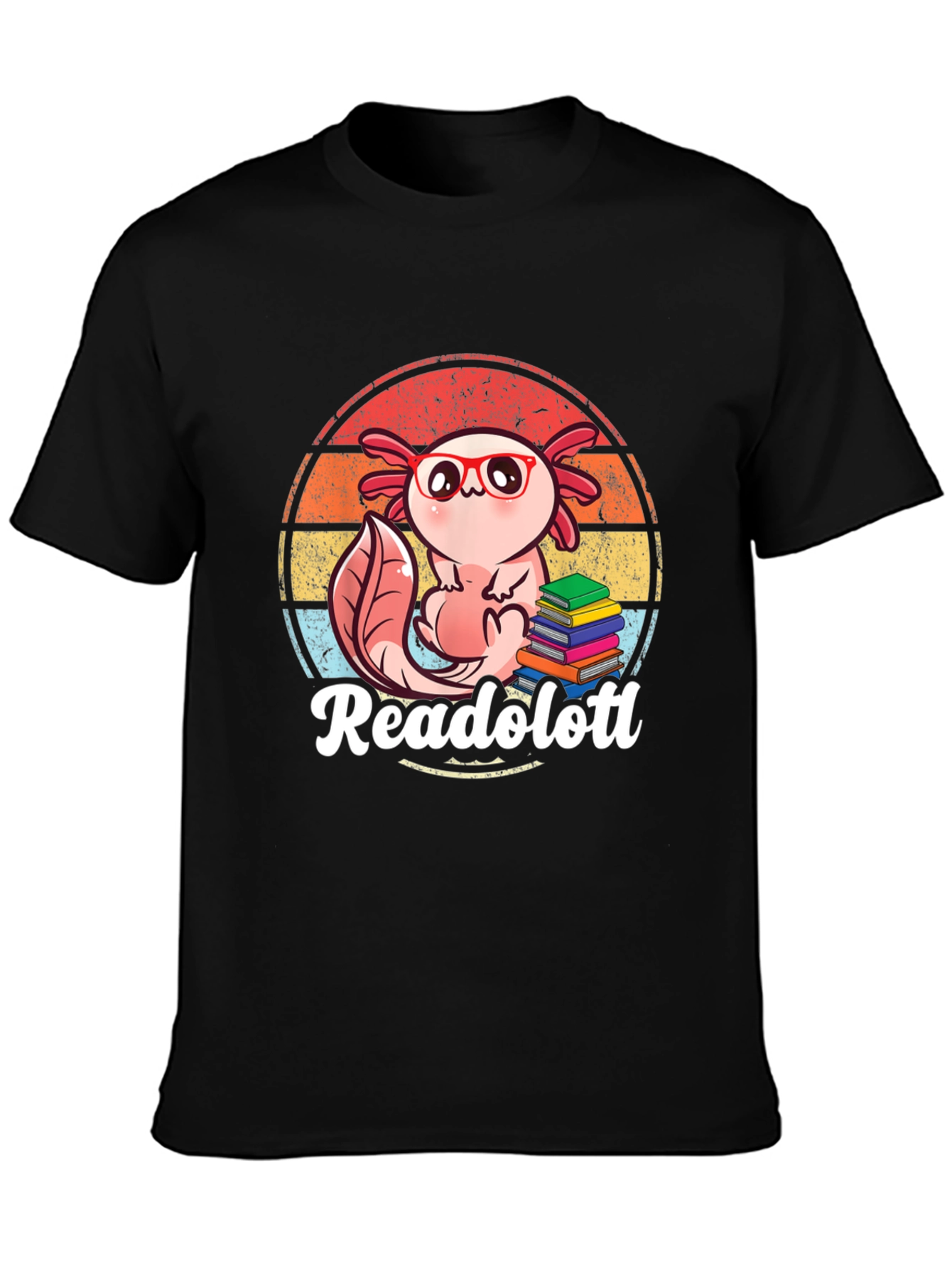 Readolotl Axolotl Reading Book T-Shirt
