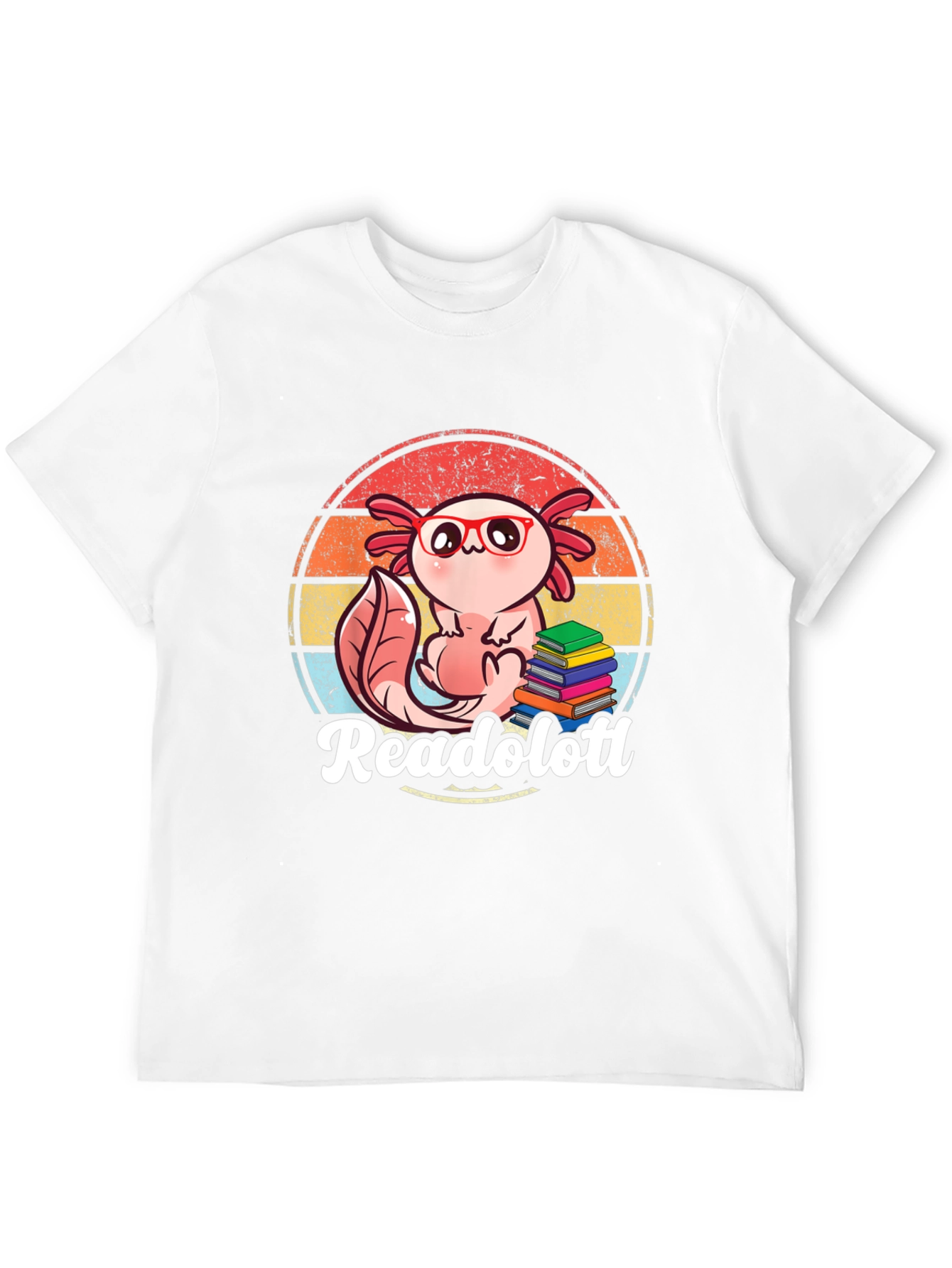 Readolotl Axolotl Reading Book T-Shirt