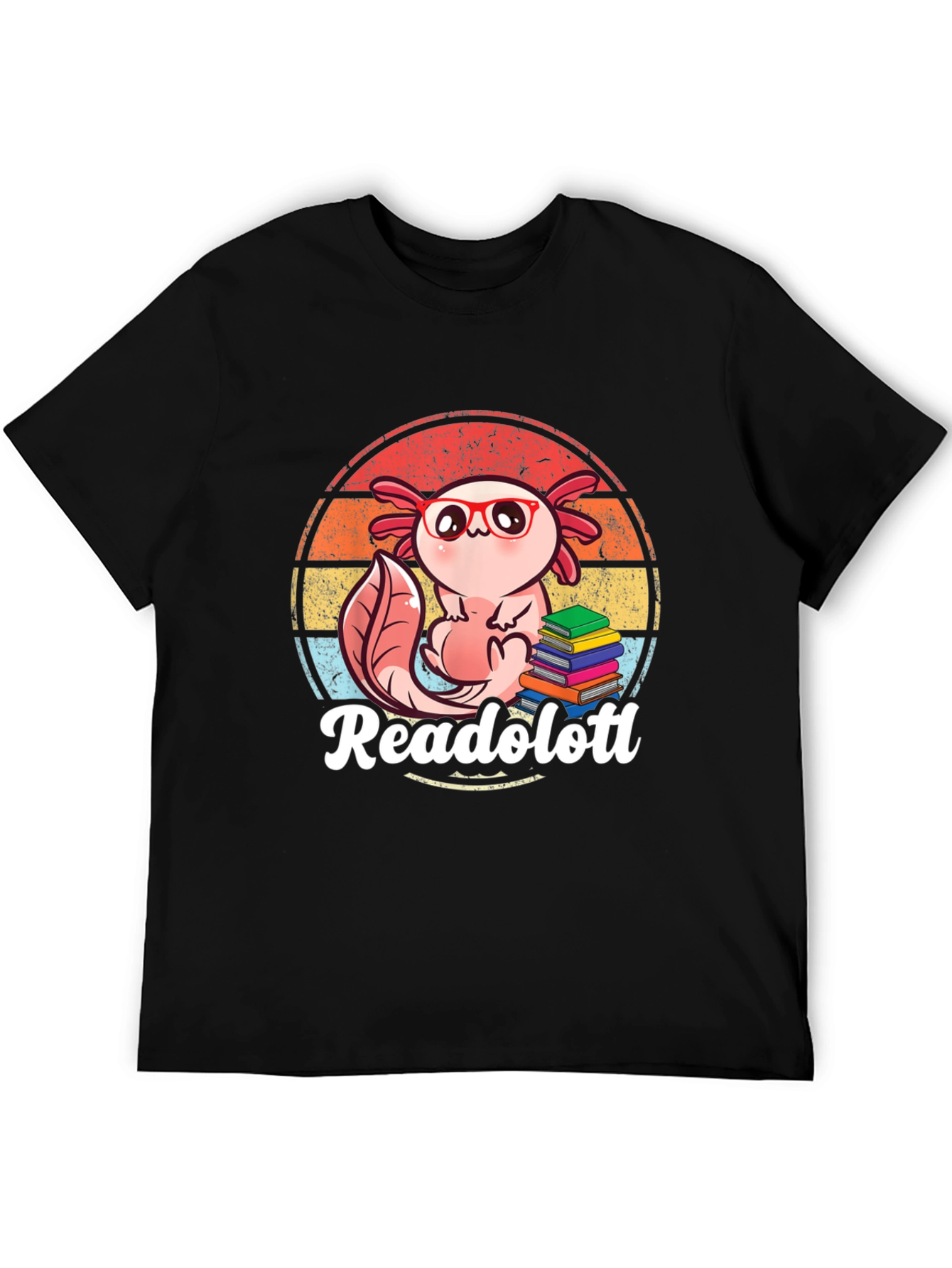 Readolotl Axolotl Reading Book T-Shirt