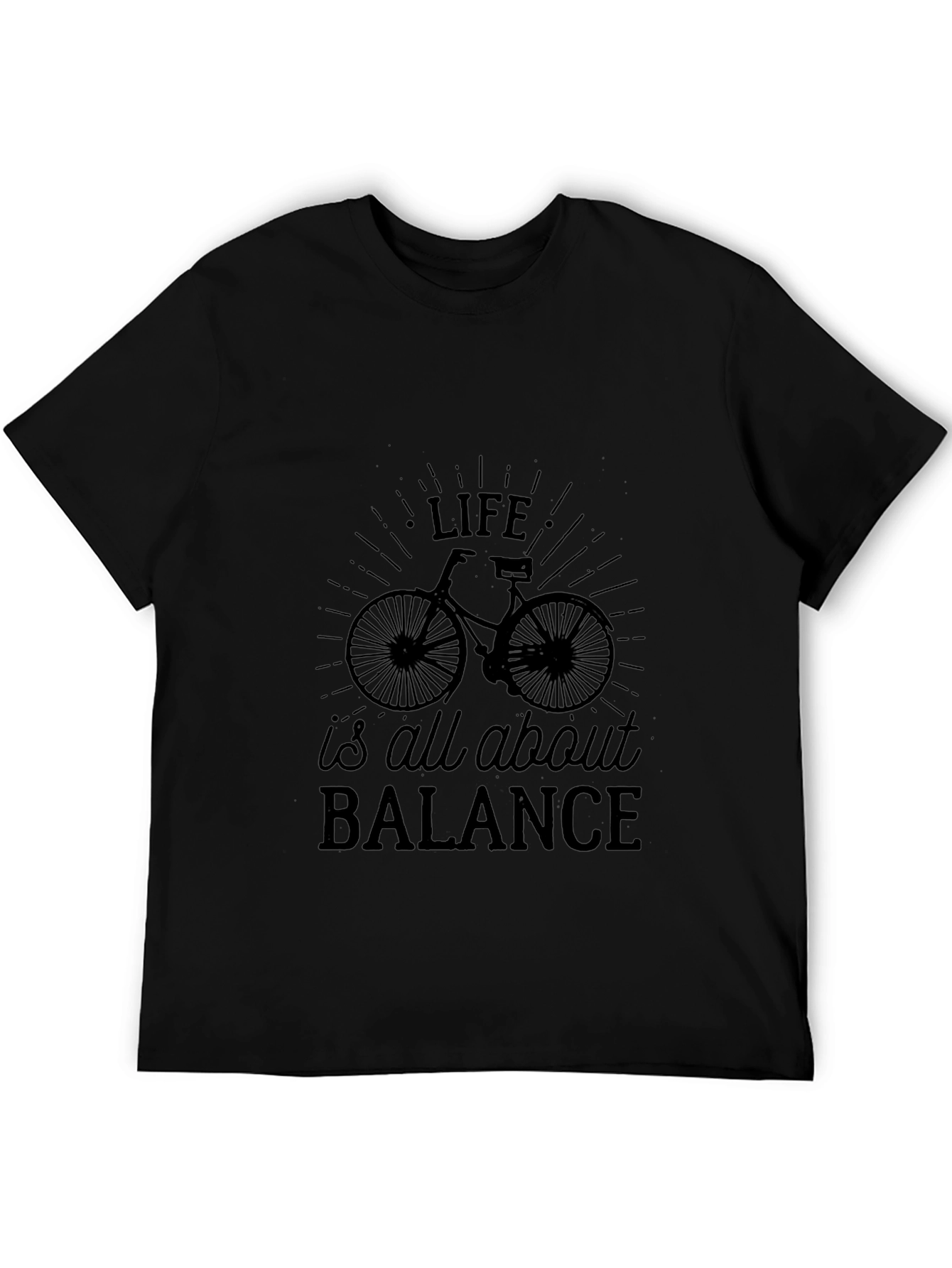 Life Balance Bicycle Graphic T-Shirt
