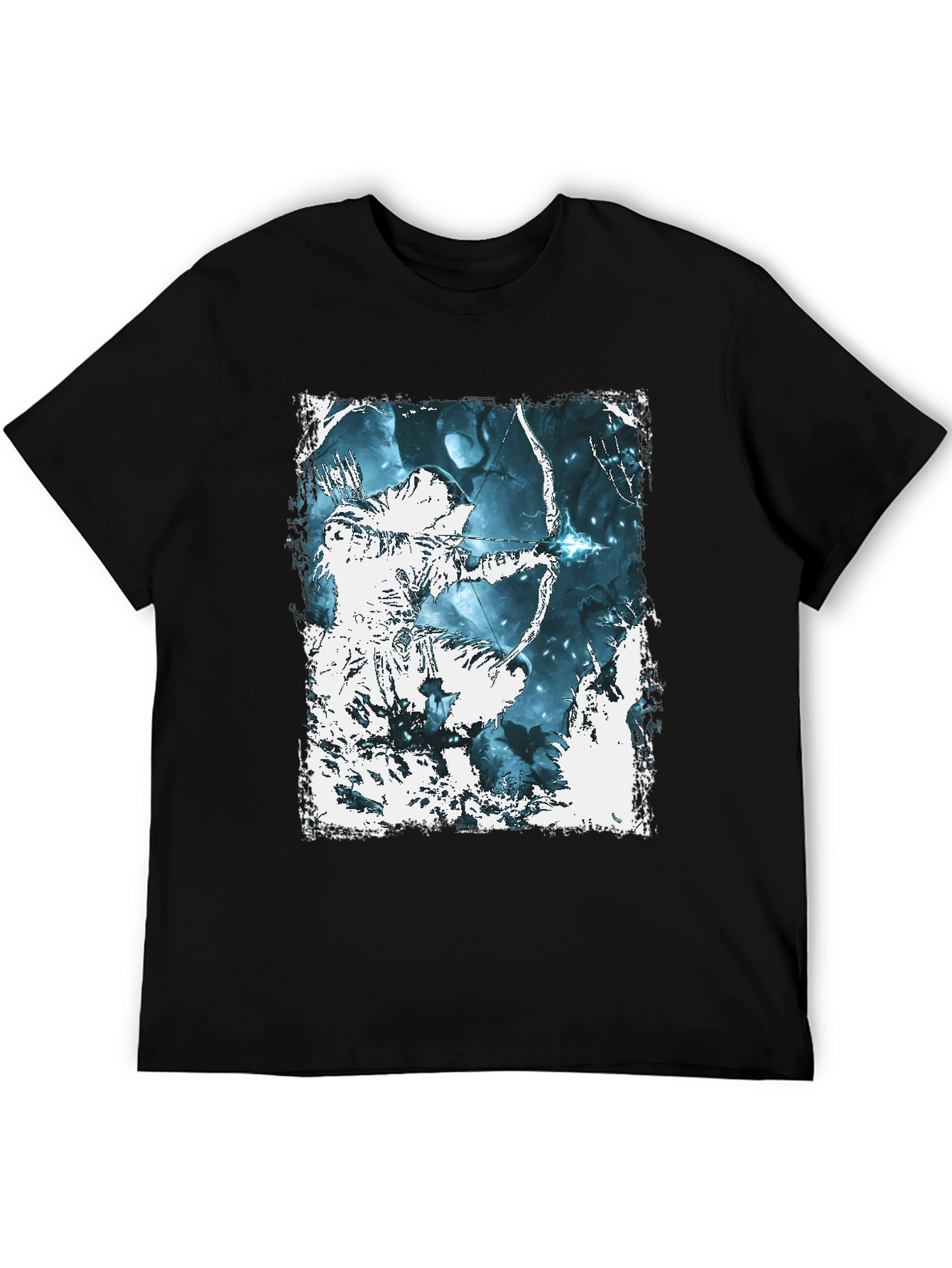 Archer Graphic Tee - Black Cotton T-Shirt
