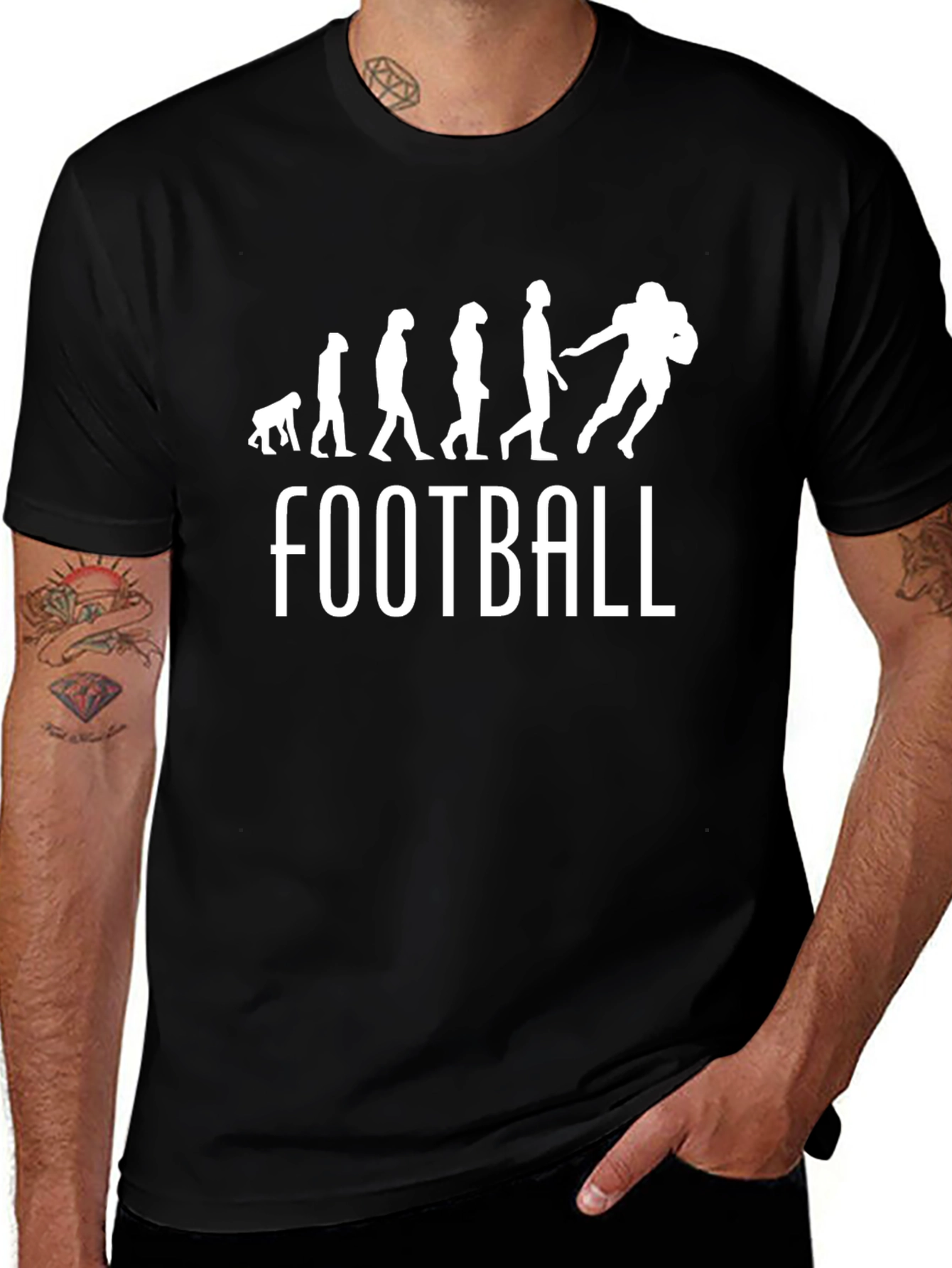 Football Evolution Graphic T-Shirt