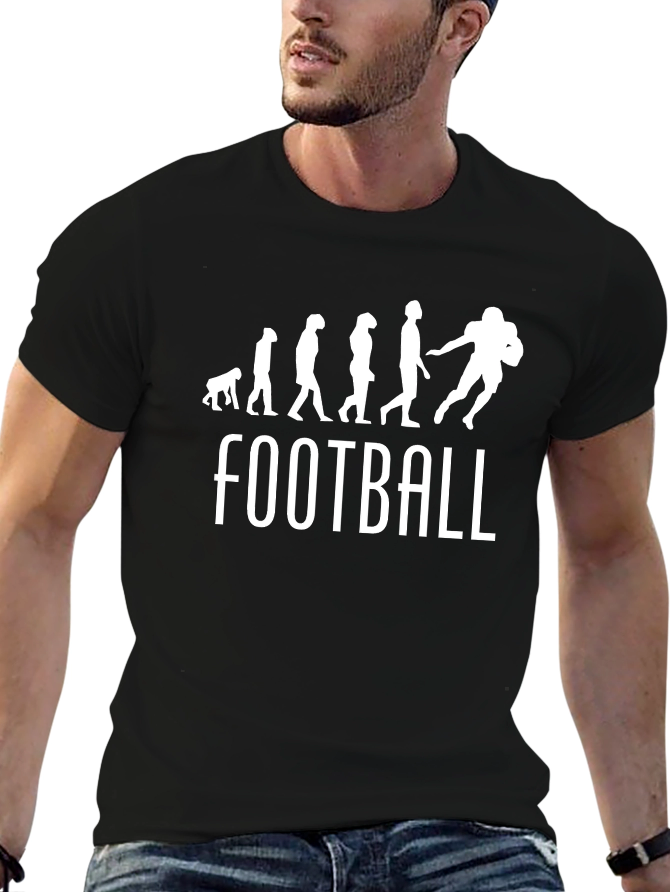 Football Evolution Graphic T-Shirt