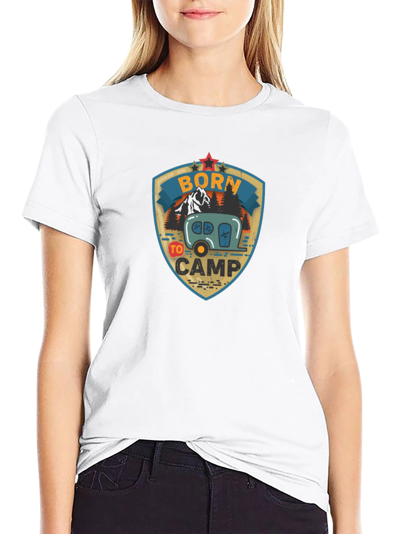 Born To Camp Graphic T-Shirt