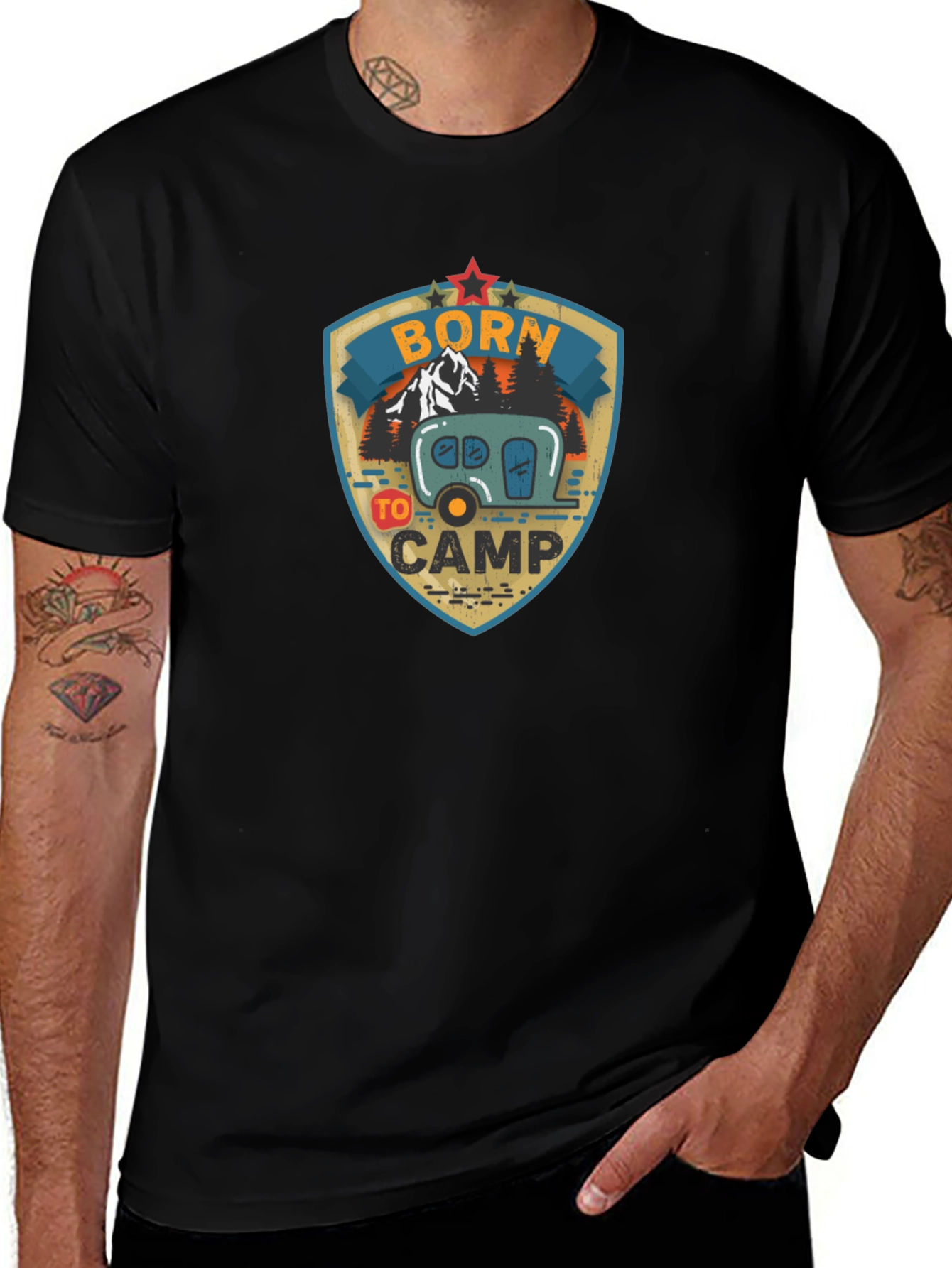 Born To Camp Graphic T-Shirt