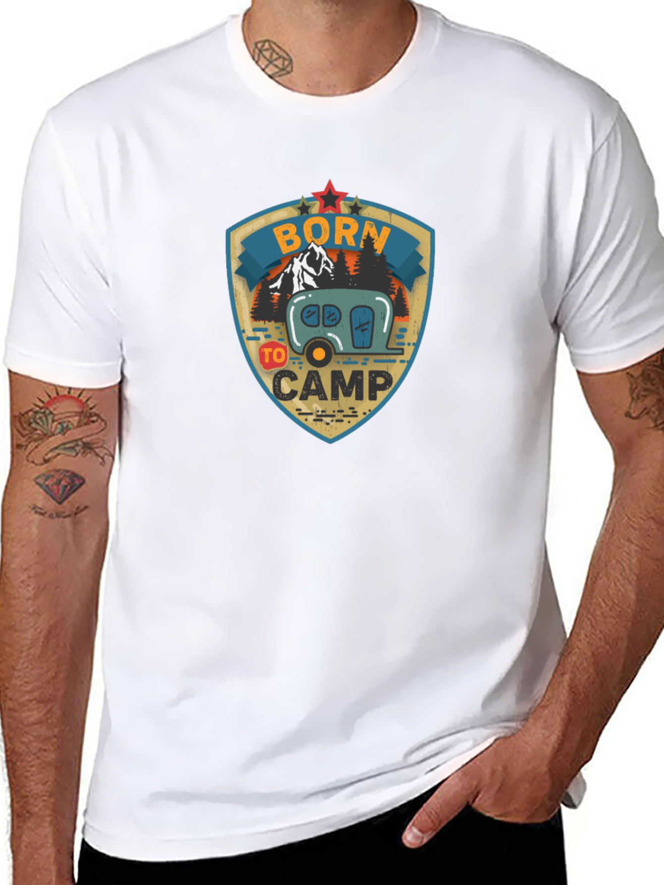 Born To Camp Graphic T-Shirt
