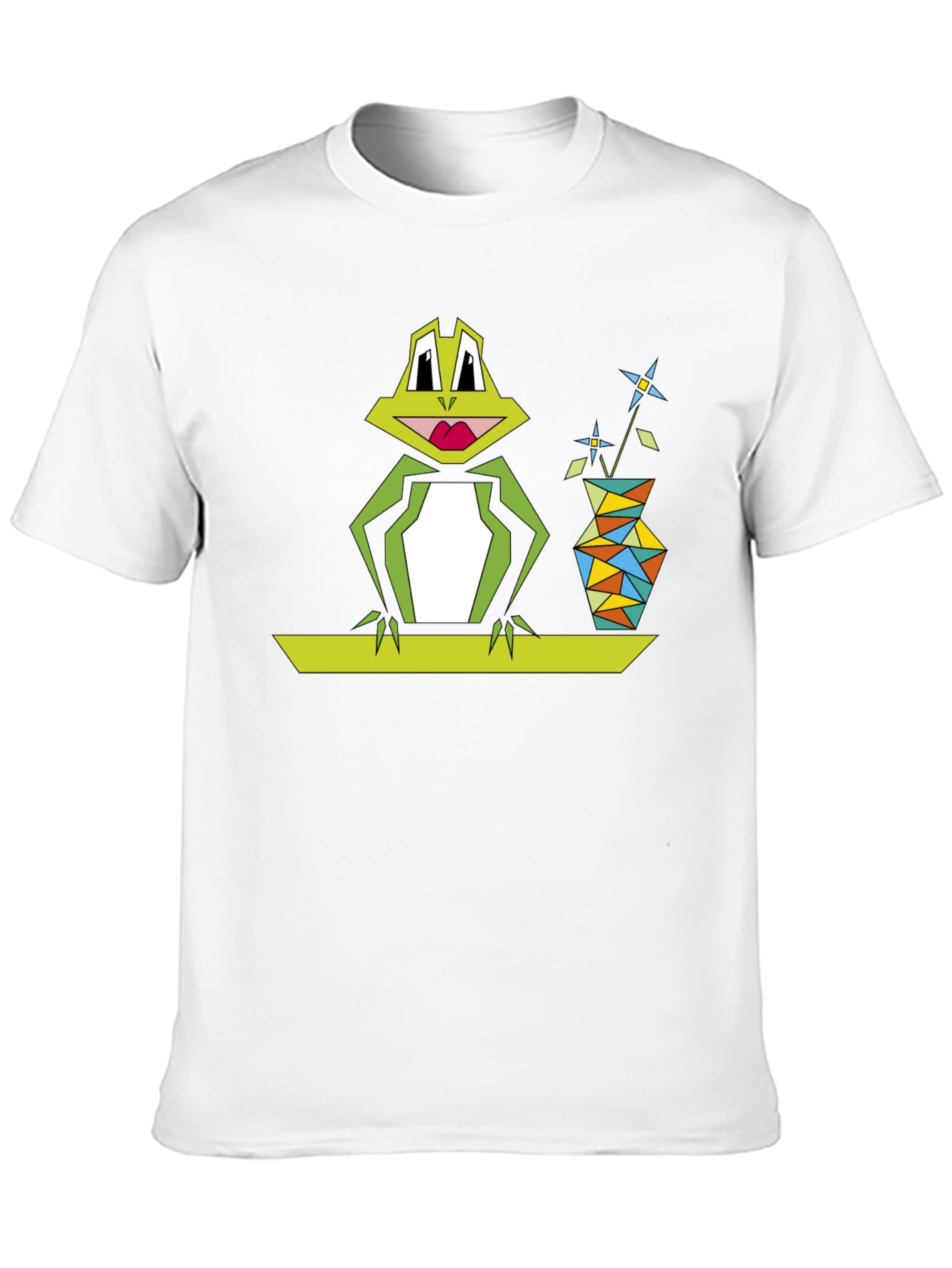 Geometric Frog Tee - Quirky Graphic Design