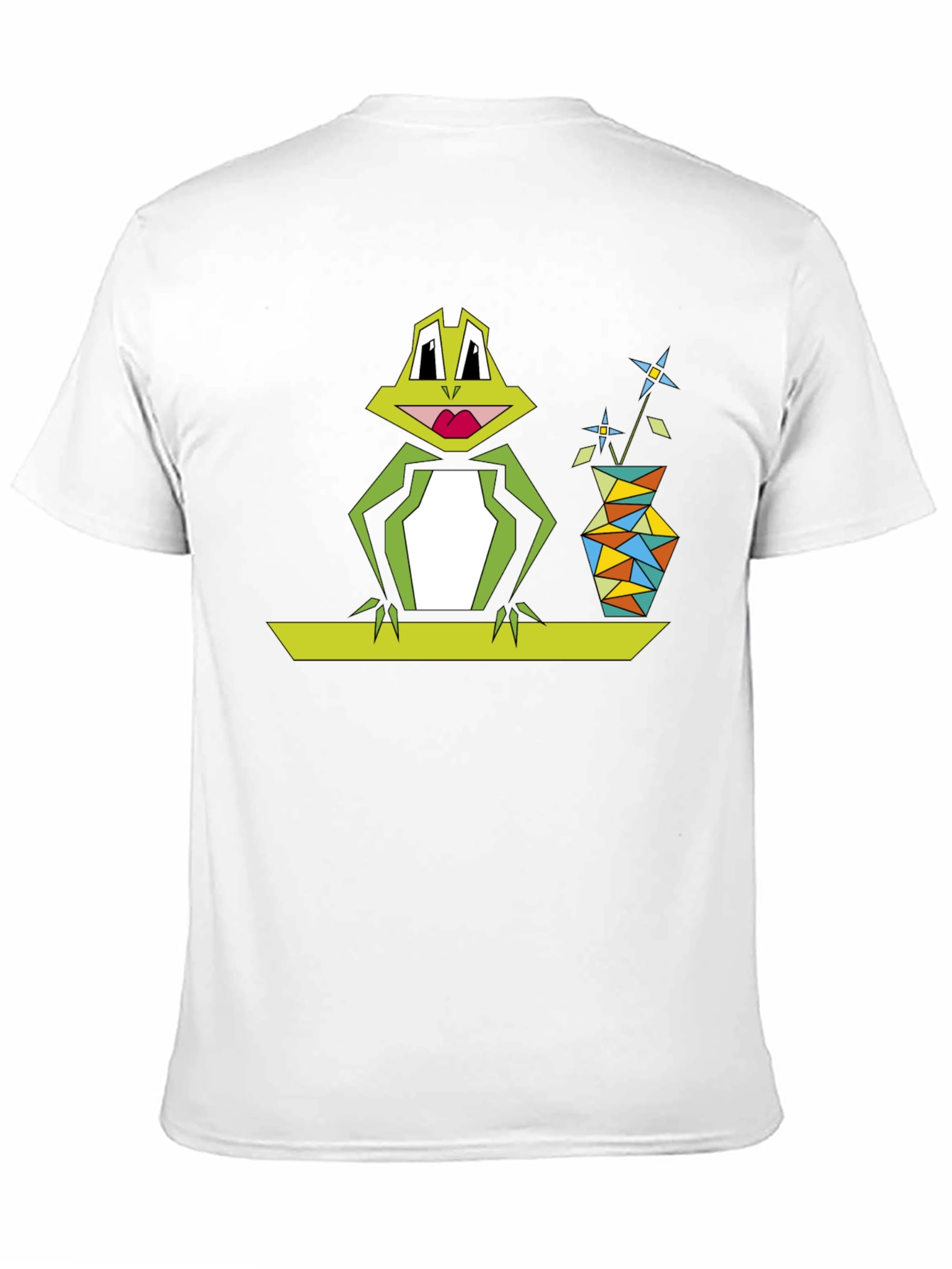 Geometric Frog Tee - Quirky Graphic Design