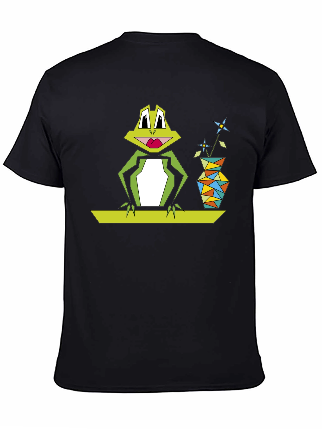 Geometric Frog Tee - Quirky Graphic Design