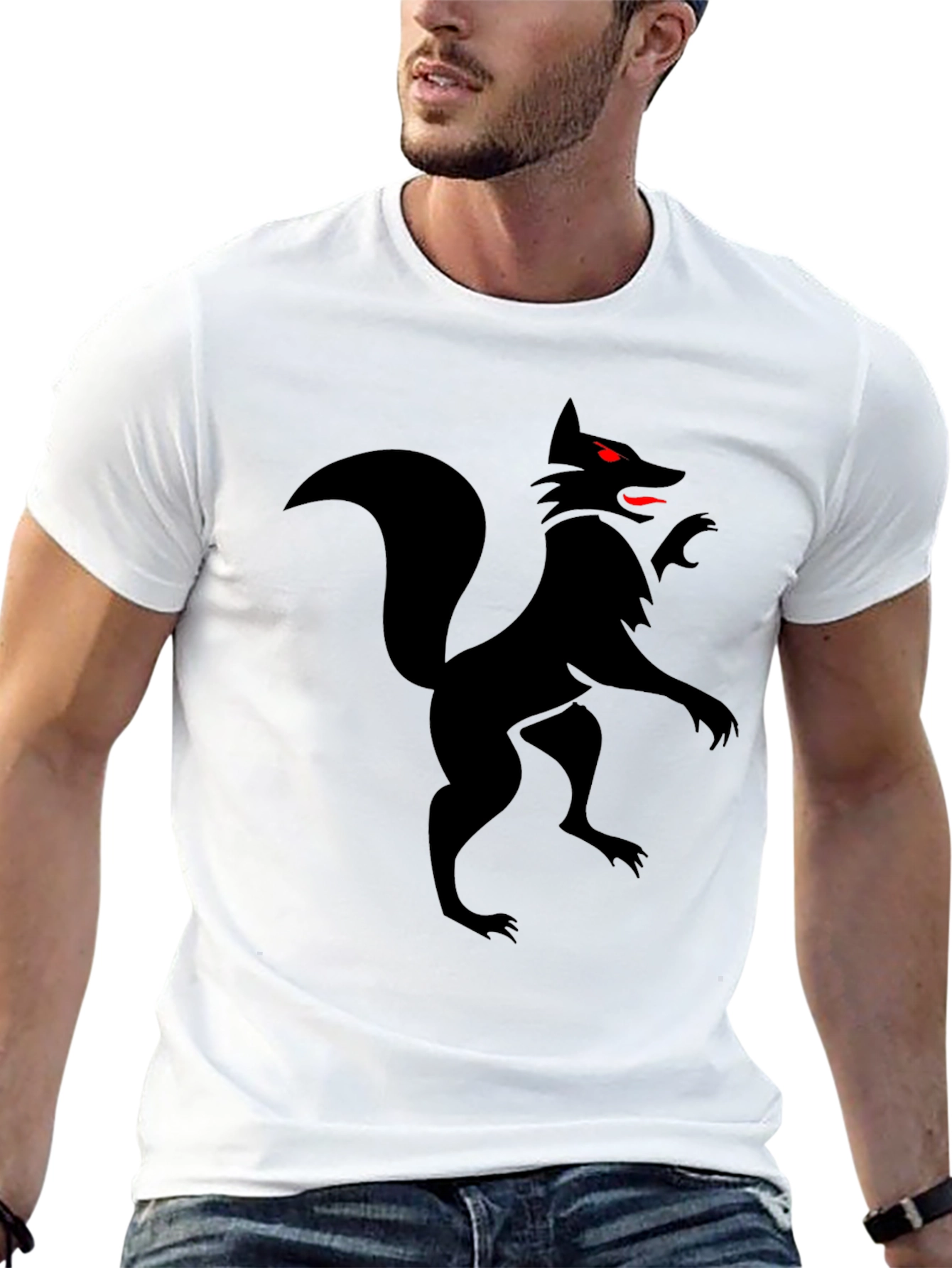 Black Fox Graphic Tee - Stylish Mens Shirt