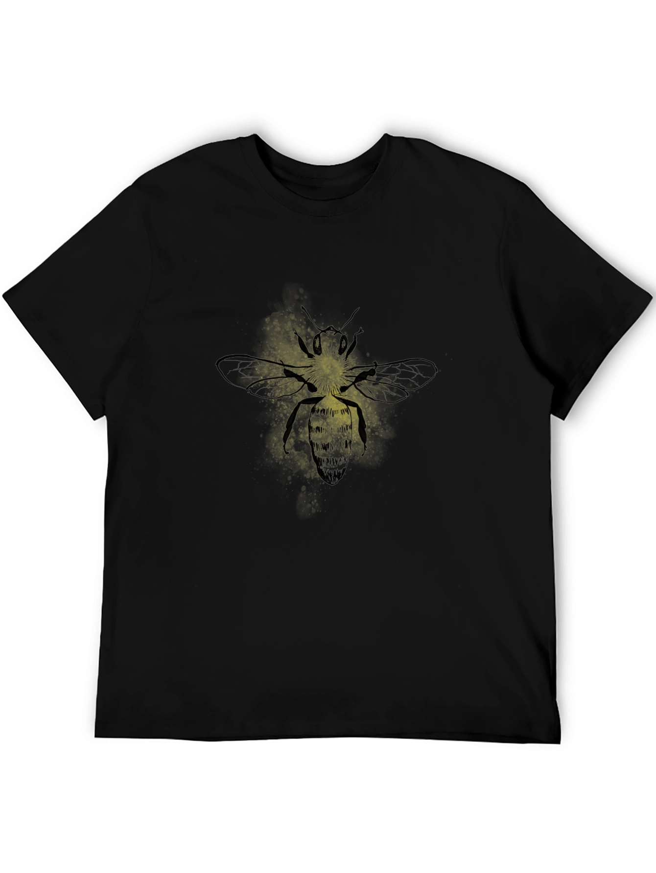 Mens Black Bee Graphic T-Shirt