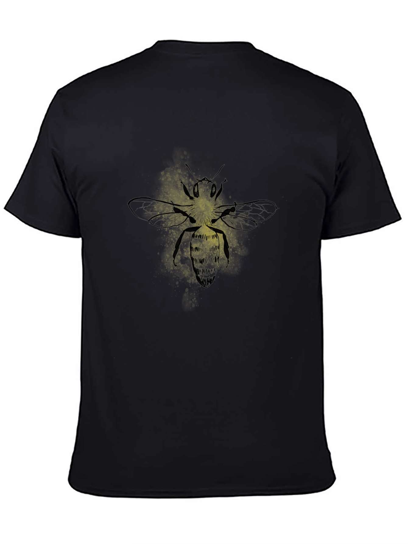 Mens Black Bee Graphic T-Shirt