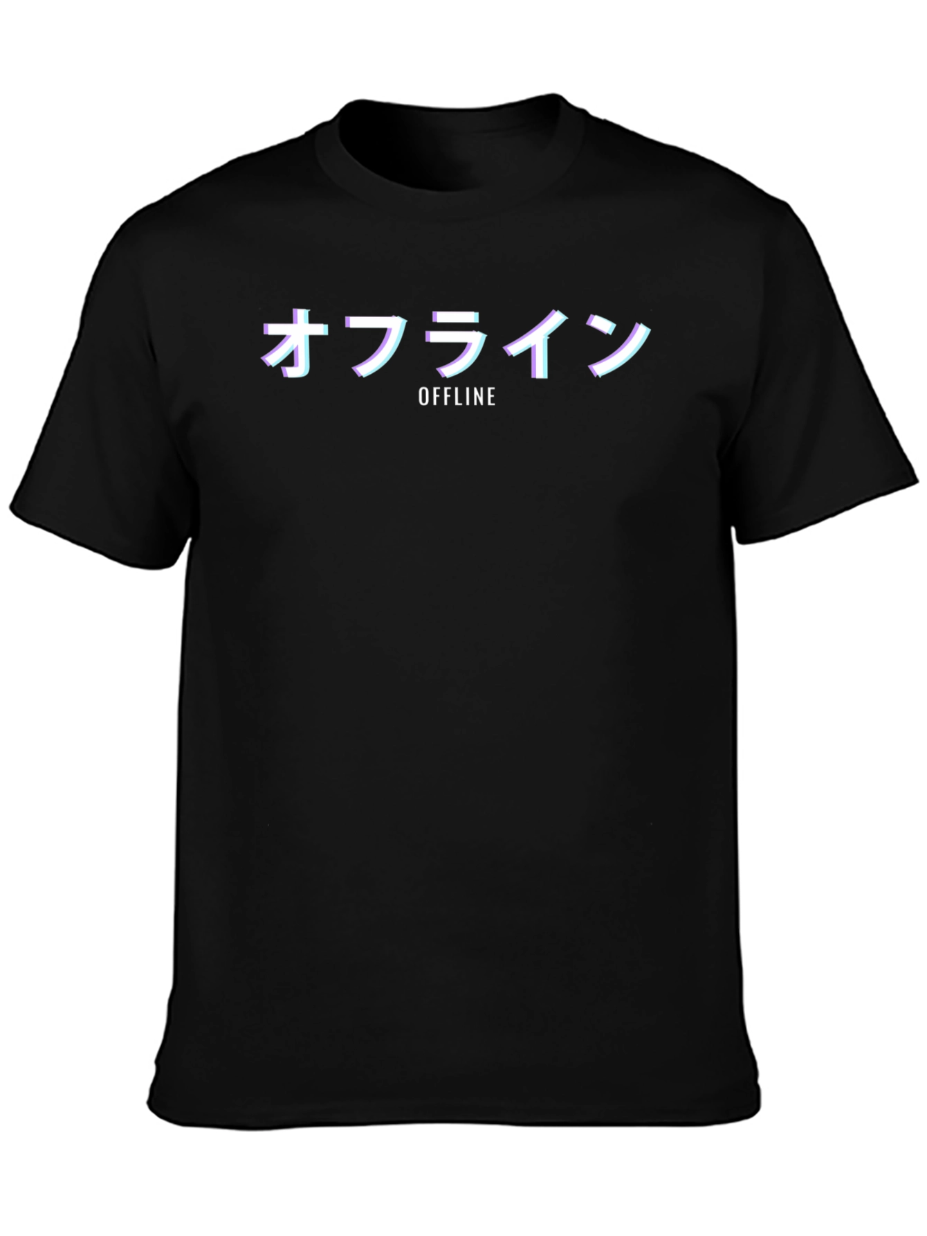 Offline Glitch Tee - Vaporwave Style