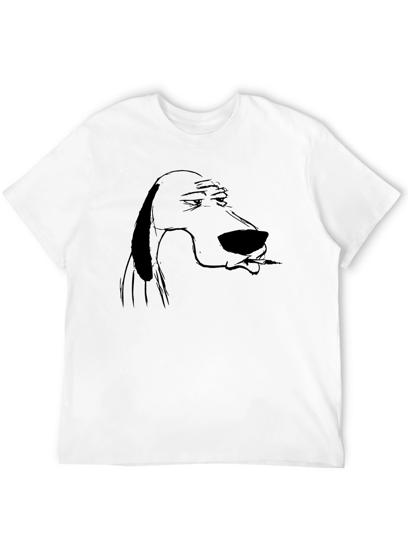 Cool Dog Smoking T-Shirt - Black Graphic Tee