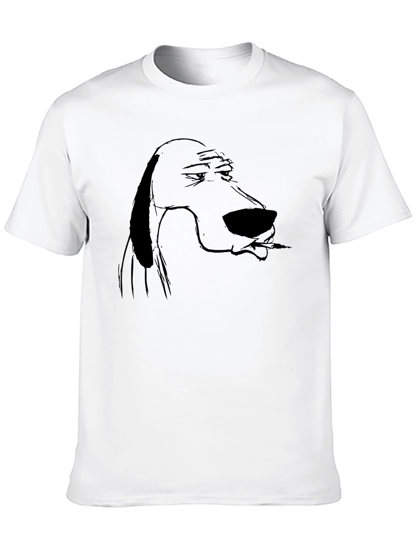 Cool Dog Smoking T-Shirt - Black Graphic Tee