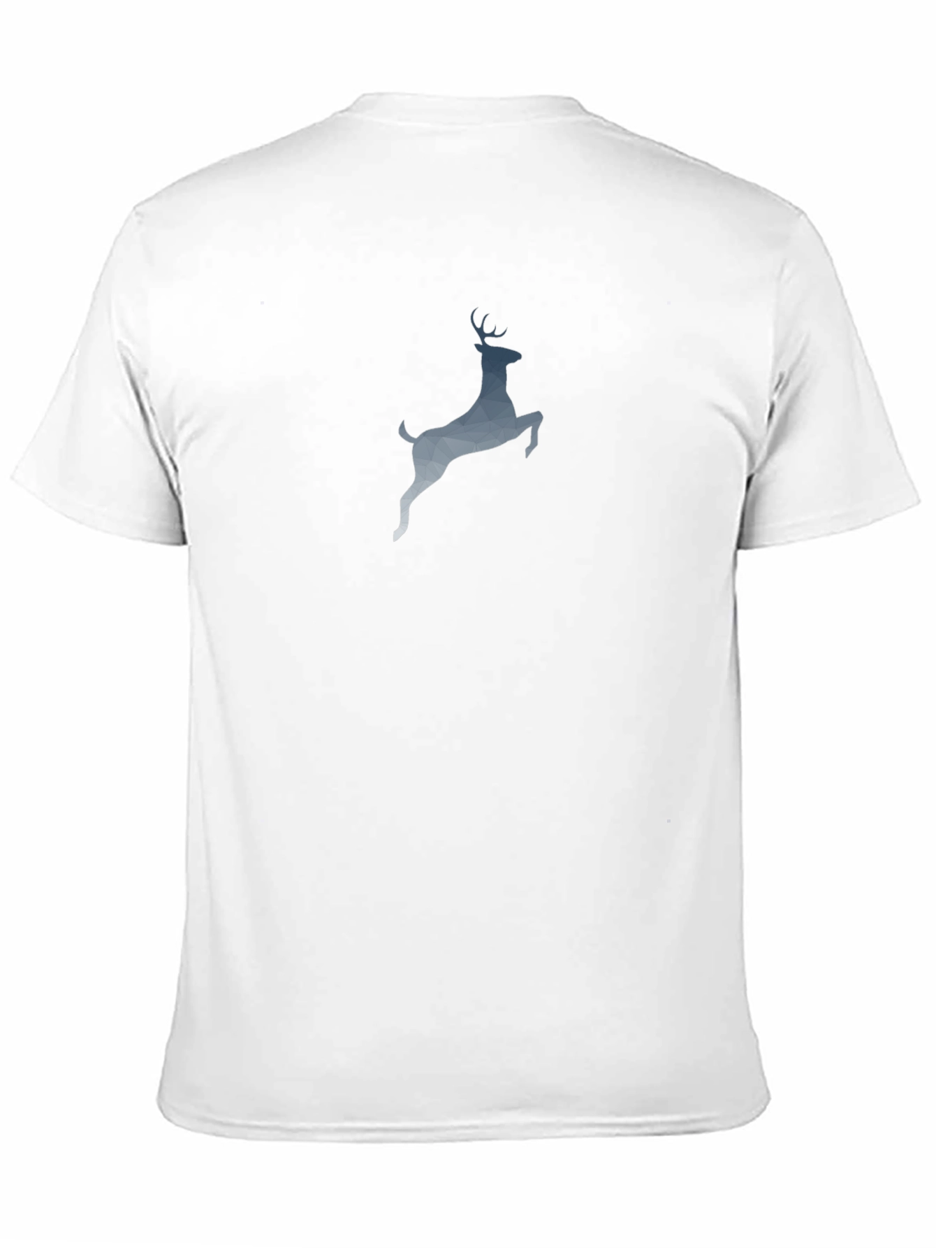 Geometric Deer Graphic Mens Black T-Shirt