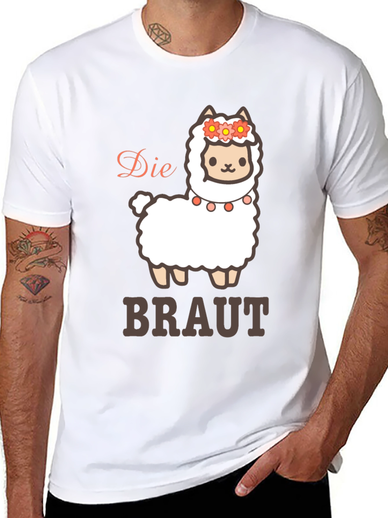 Die Braut Llama T-Shirt - Brides Cute Alpaca Tee
