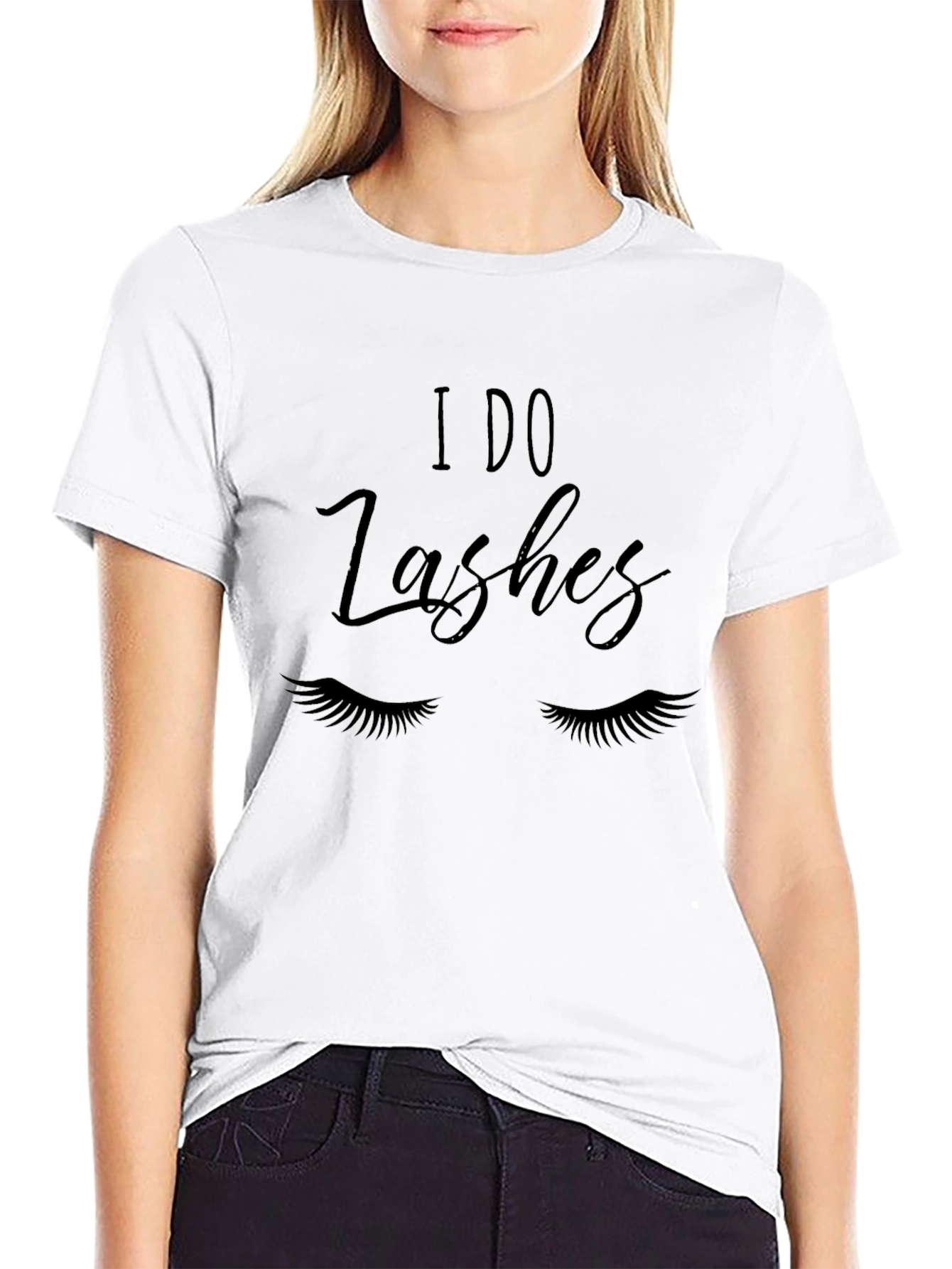 I DO Lashes Black Tee Shirt