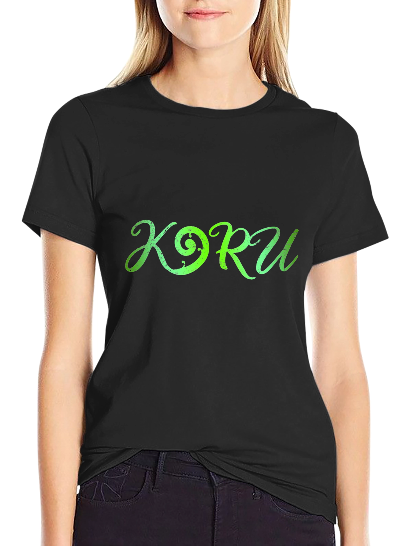 Koru Design Black T-Shirt
