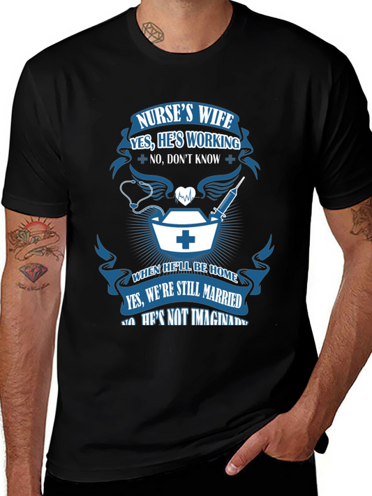 Nurses Wife Graphic T-Shirt - Husbands Job