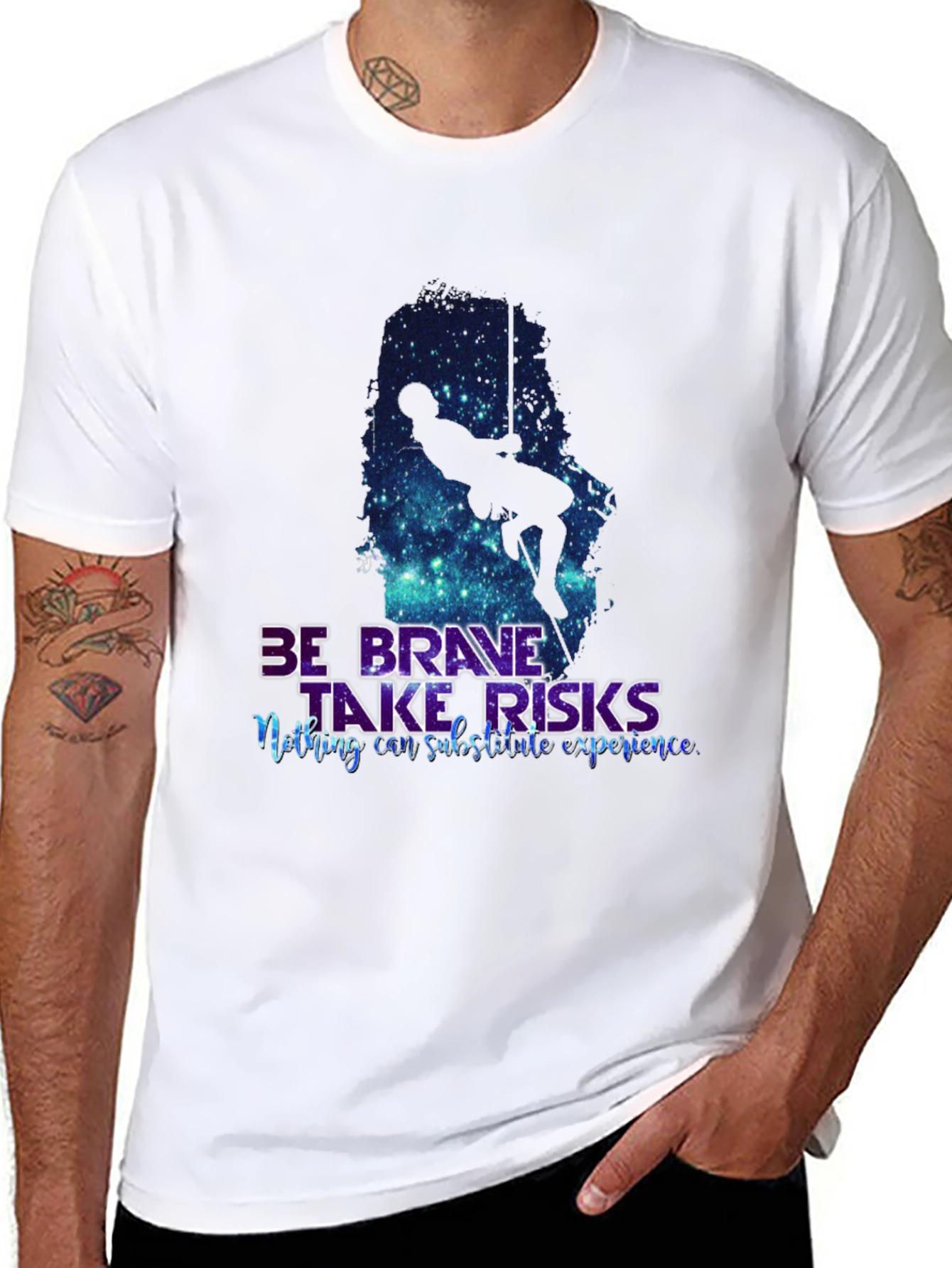 Be Brave Tee: Galaxy Climber Graphic Shirt