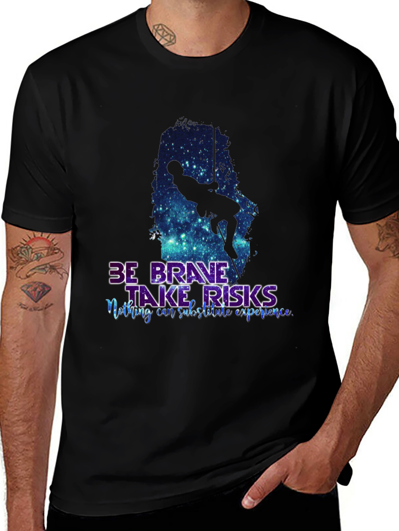 Be Brave Tee: Galaxy Climber Graphic Shirt