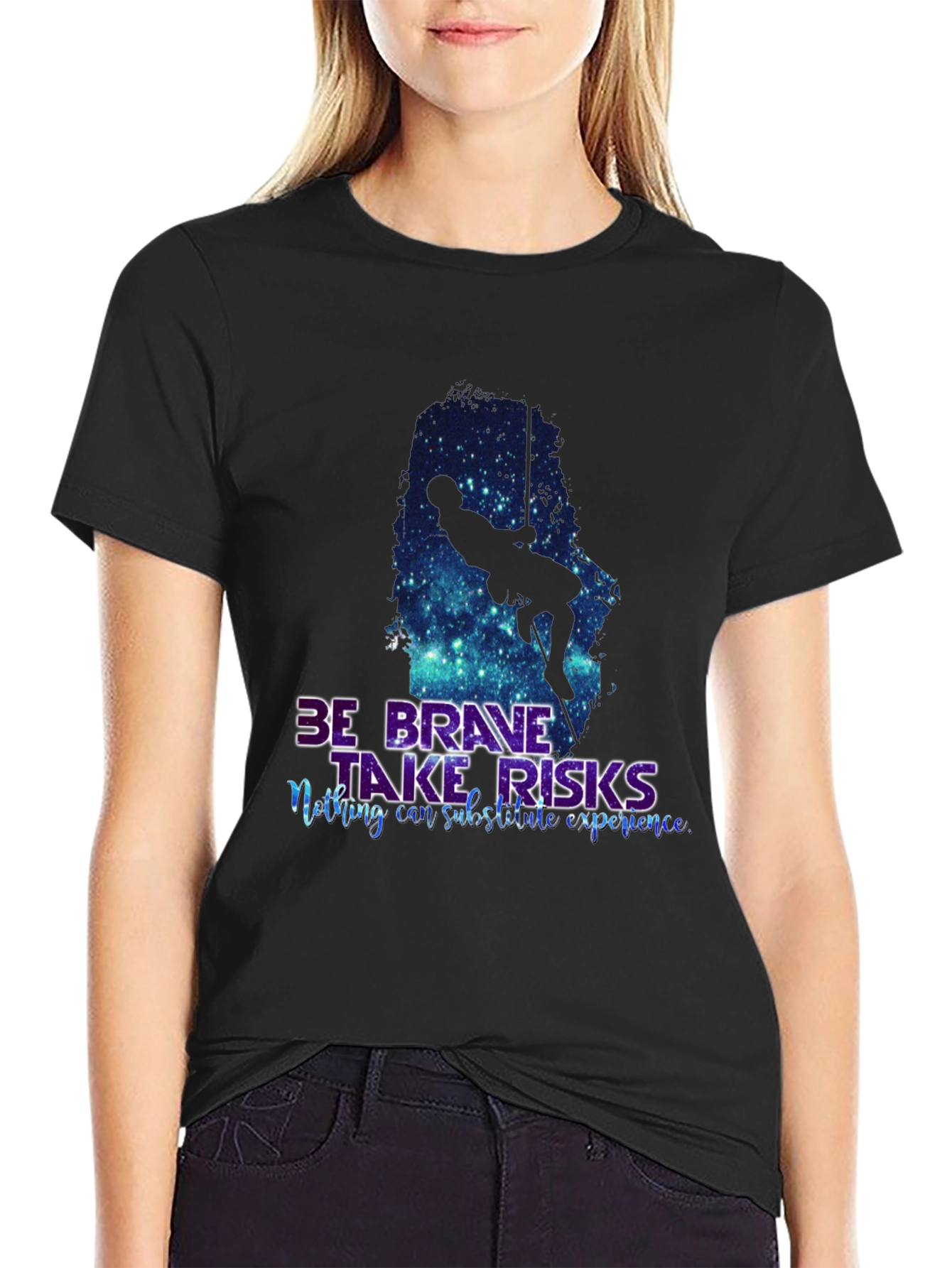 Be Brave Tee: Galaxy Climber Graphic Shirt