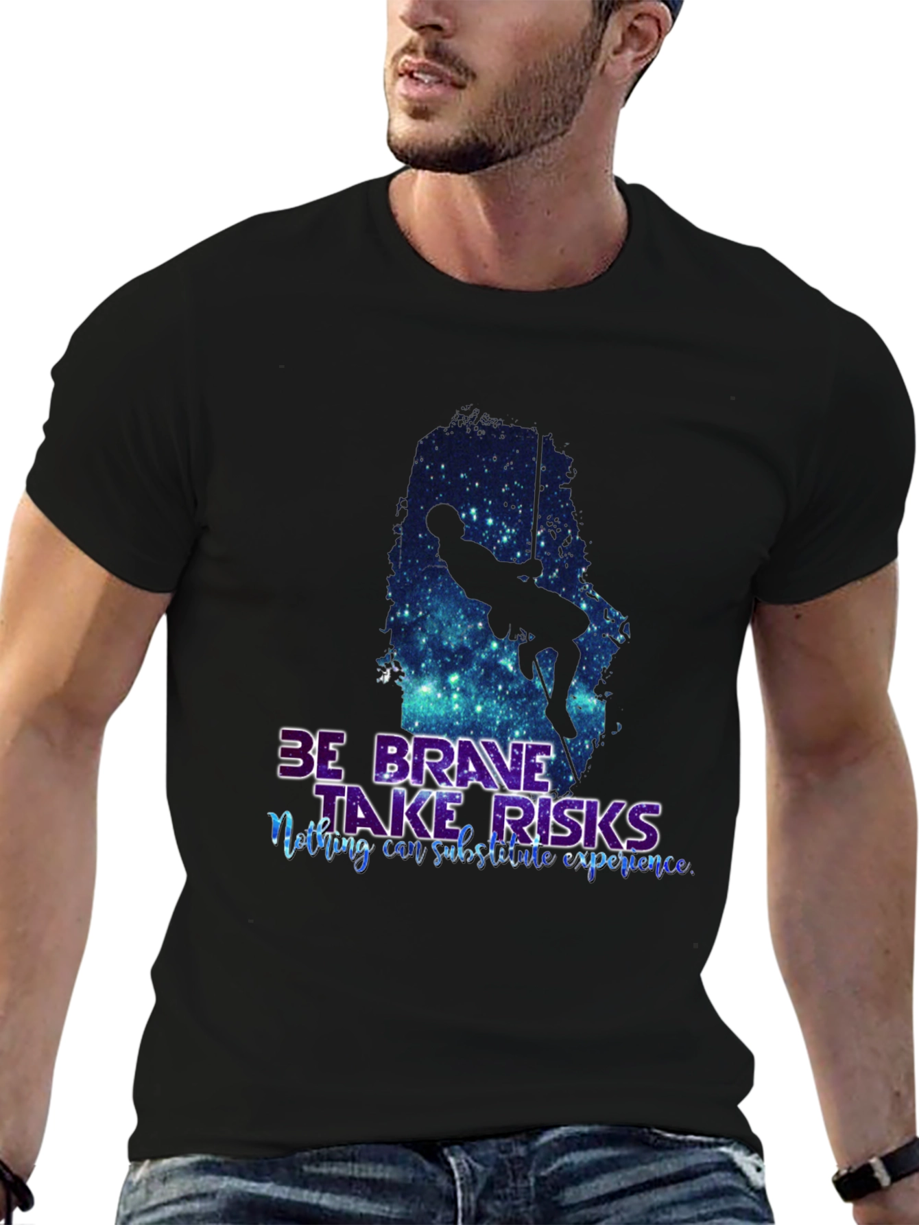 Be Brave Tee: Galaxy Climber Graphic Shirt