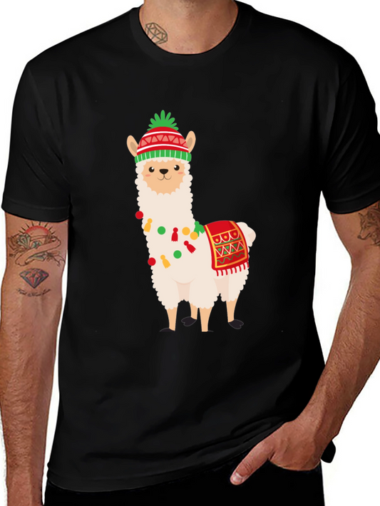 Festive Llama T-Shirt - Holiday Fun!