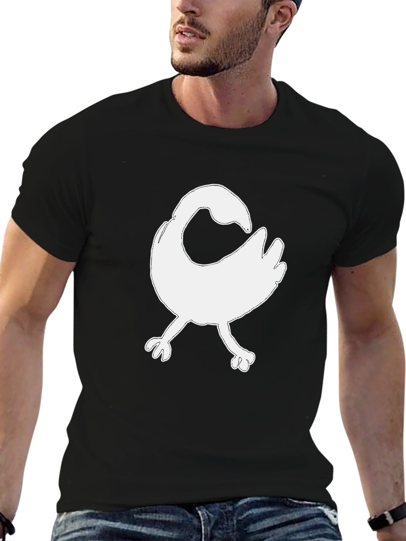 Sankofa Bird Graphic Tee - Black Cotton T-Shirt