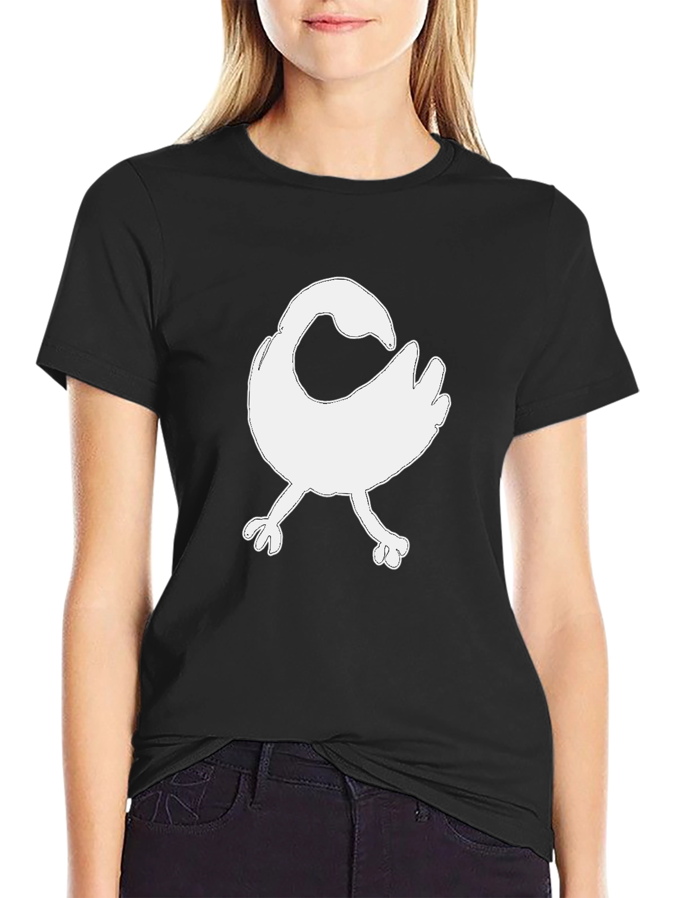 Sankofa Bird Graphic Tee - Black Cotton T-Shirt