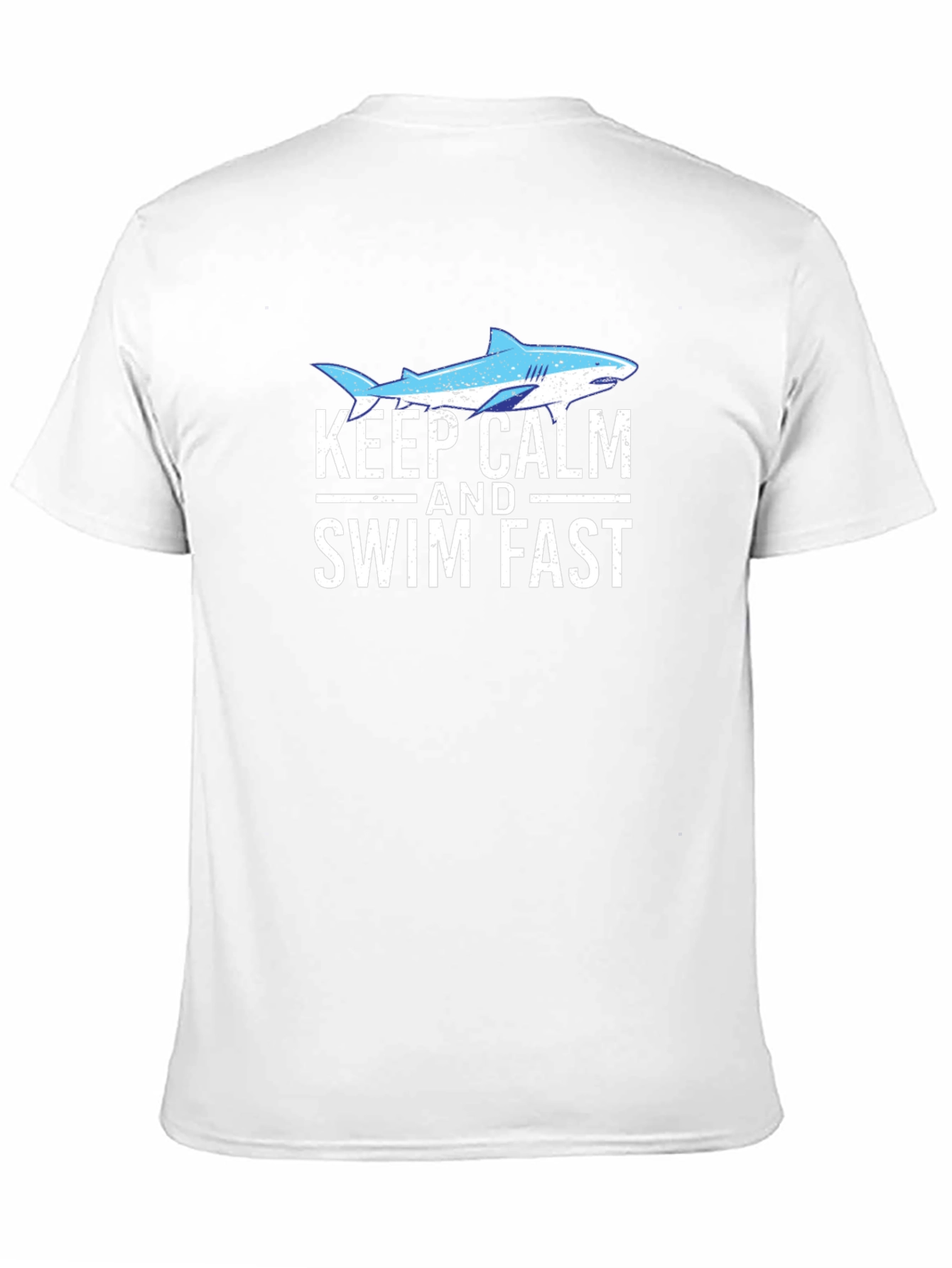 Keep Calm and Swim Fast Shark Graphic T-Shirt