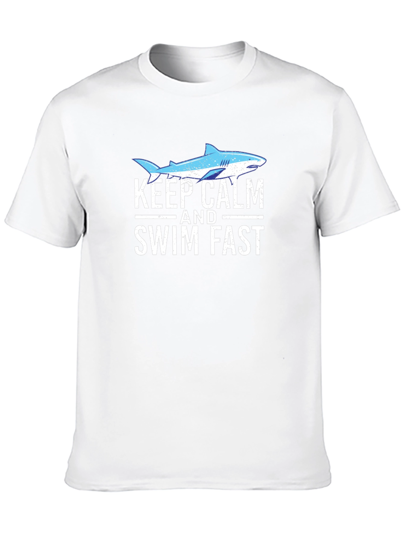 Keep Calm and Swim Fast Shark Graphic T-Shirt