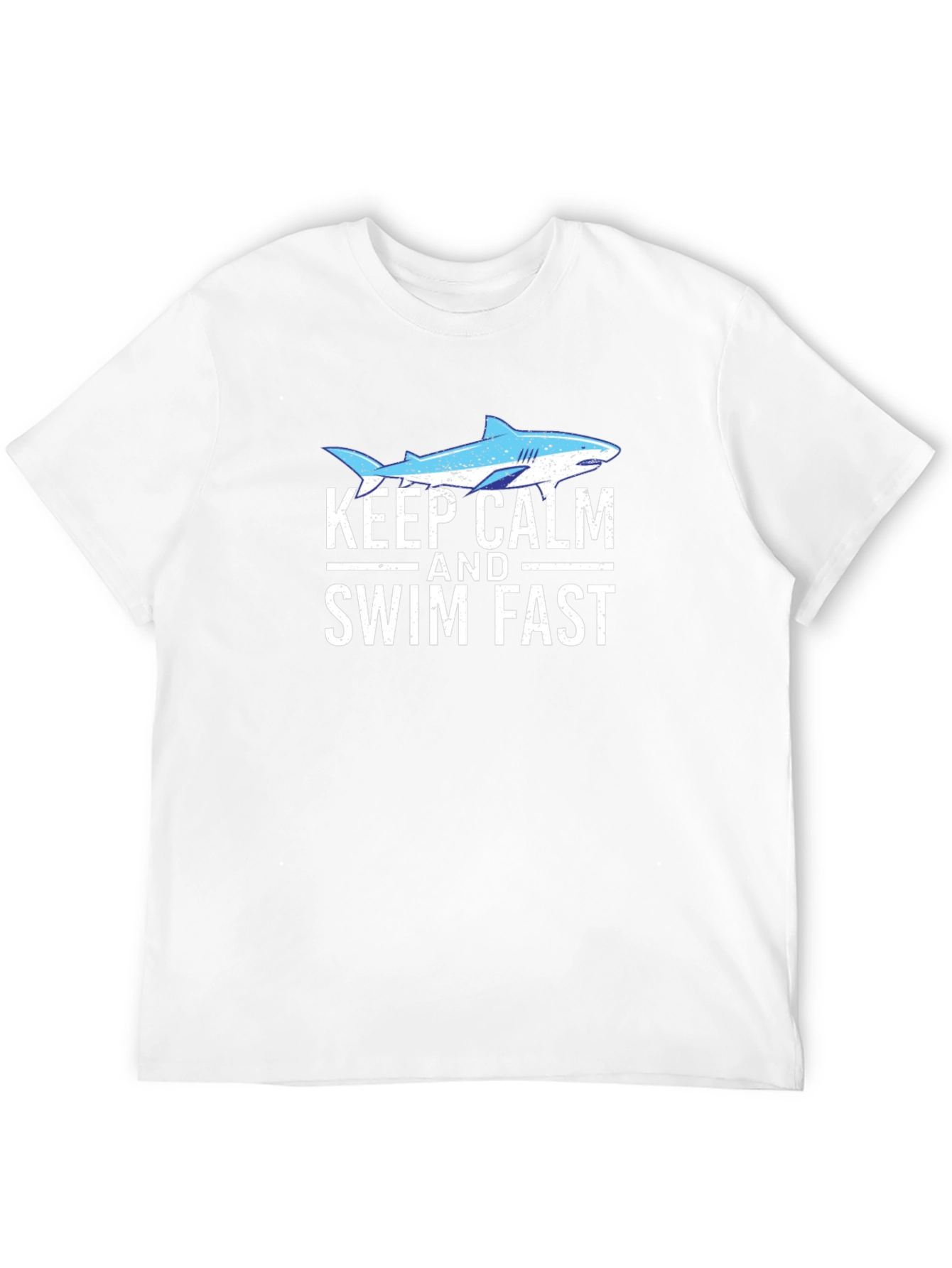 Keep Calm and Swim Fast Shark Graphic T-Shirt