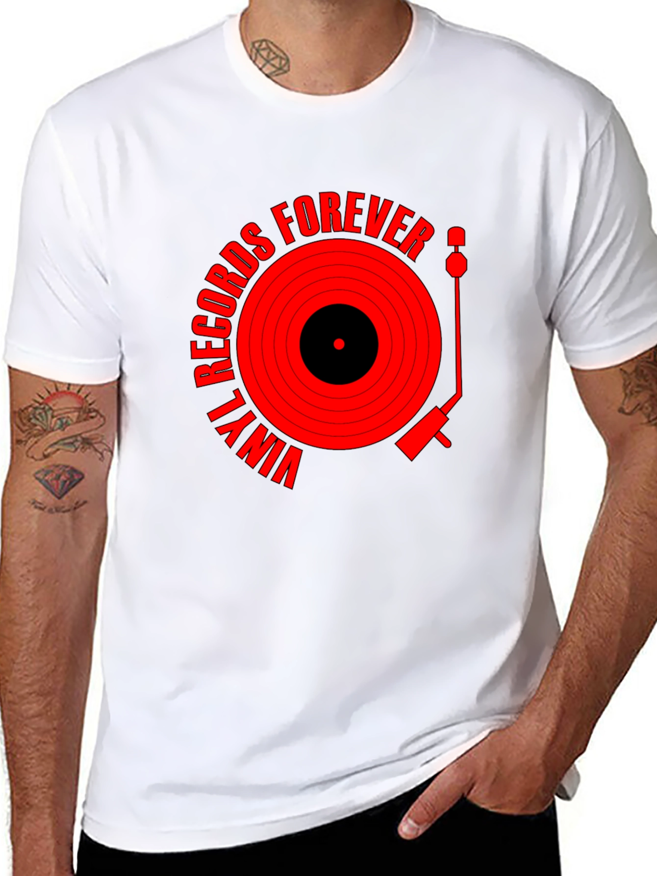 Vinyl Records Forever Black T-Shirt